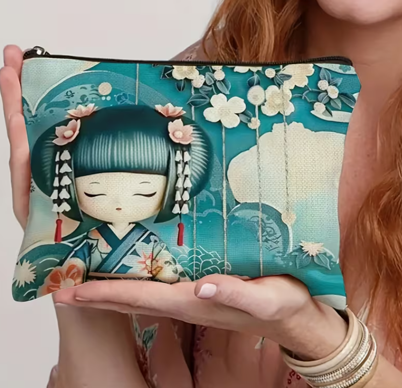 Japanese Outdoor Camping - Retro Japanese Style Makeup Bag with