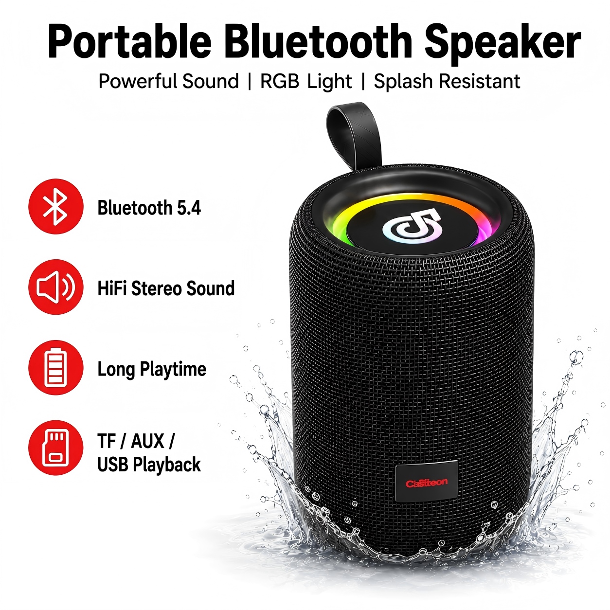Outdoor Camping Videos - Portable Bluetooth Speaker IPX5 Waterproof, Bluetooth
