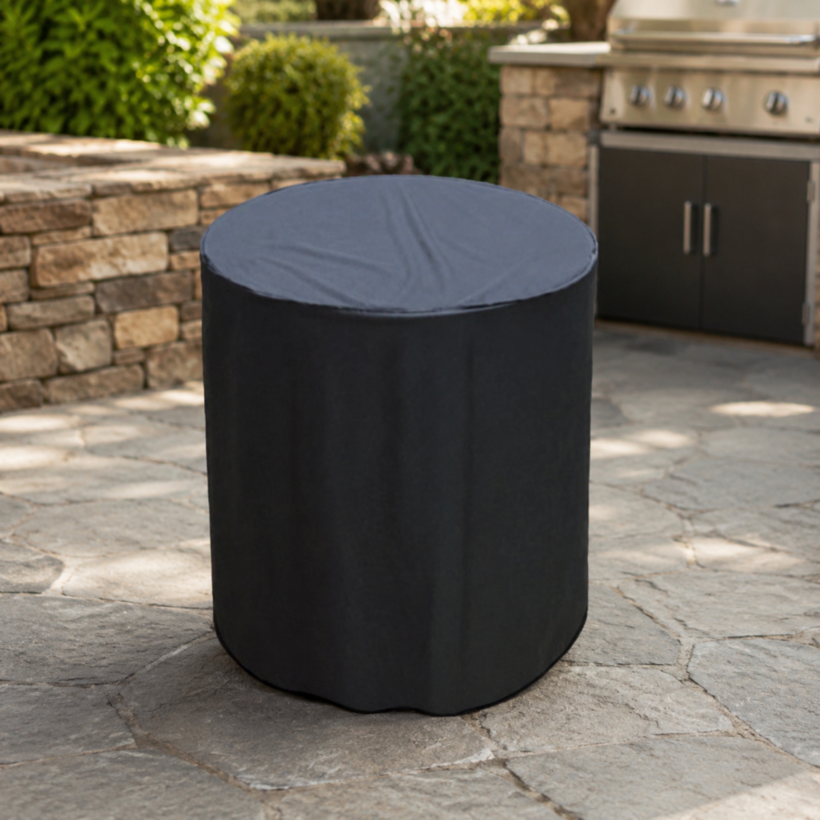Outdoor Camping Grill - Round Grill Cover Waterproof Round BBQ