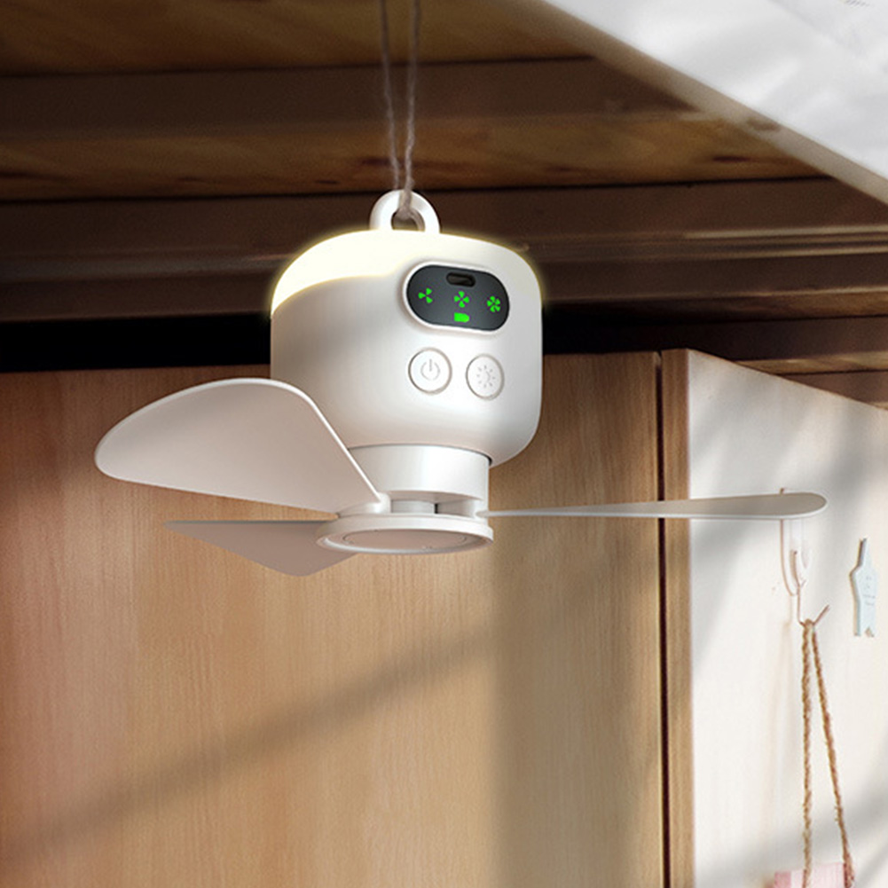 Outdoor Camping Misting Fan - Portable Wireless Ceiling Fan Light Rechargeable