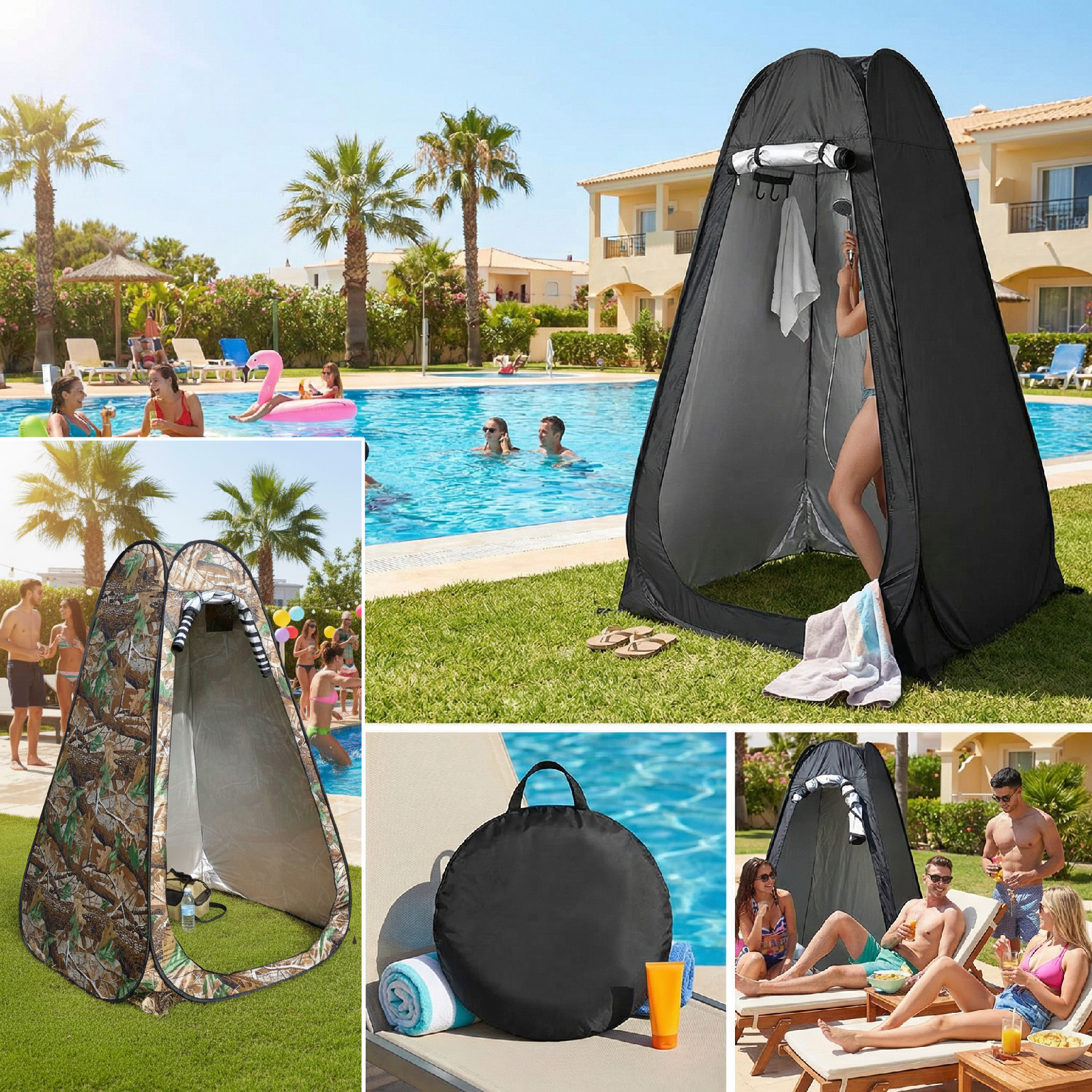 Outdoor Camping Toilet Tent - Portable Pop-Up Privacy Tent for Outdoor