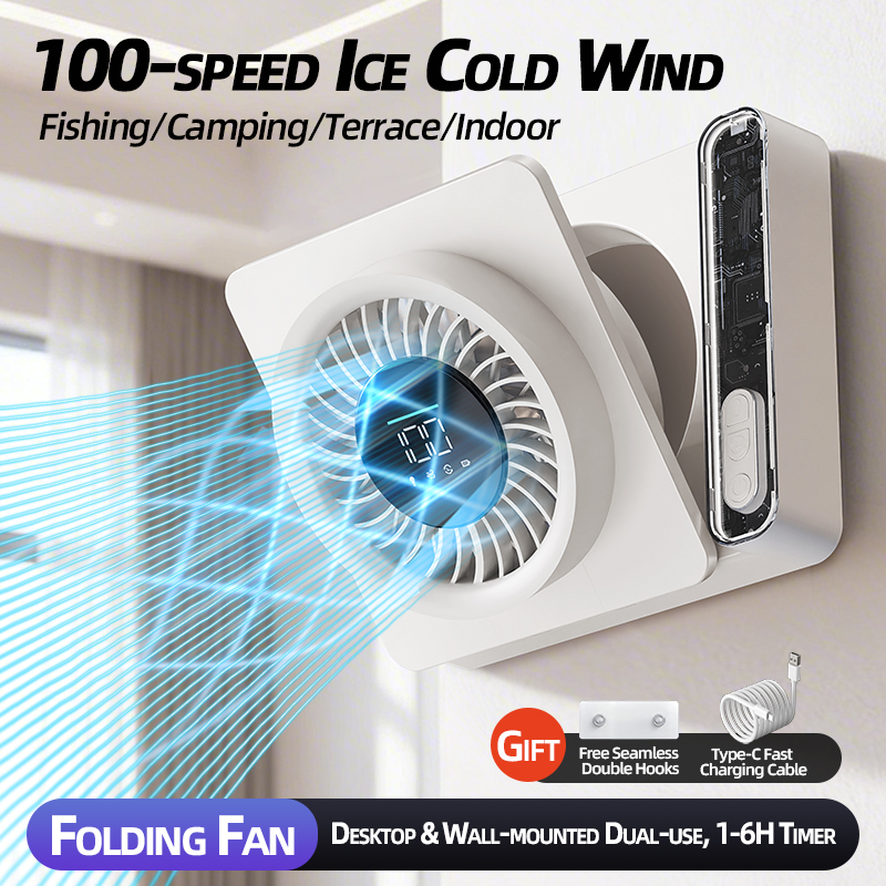Outdoor Camping Misting Fan - Desktop Circulating Fan USB Rechargeable 3