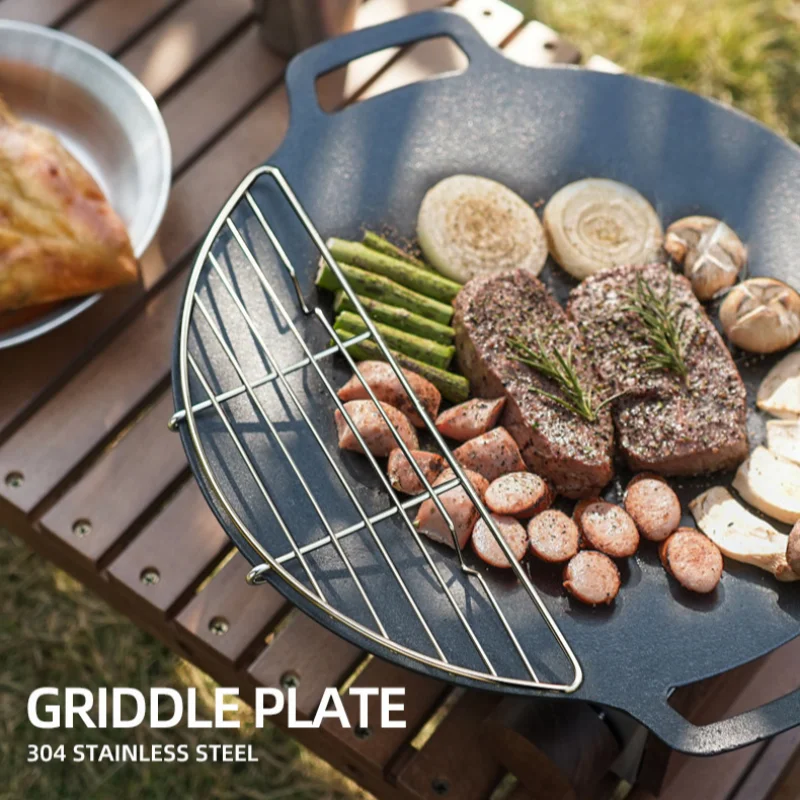1Pcs BBQ Stainless Steel High  - Outdoor Camping Griddle recensie en prijs