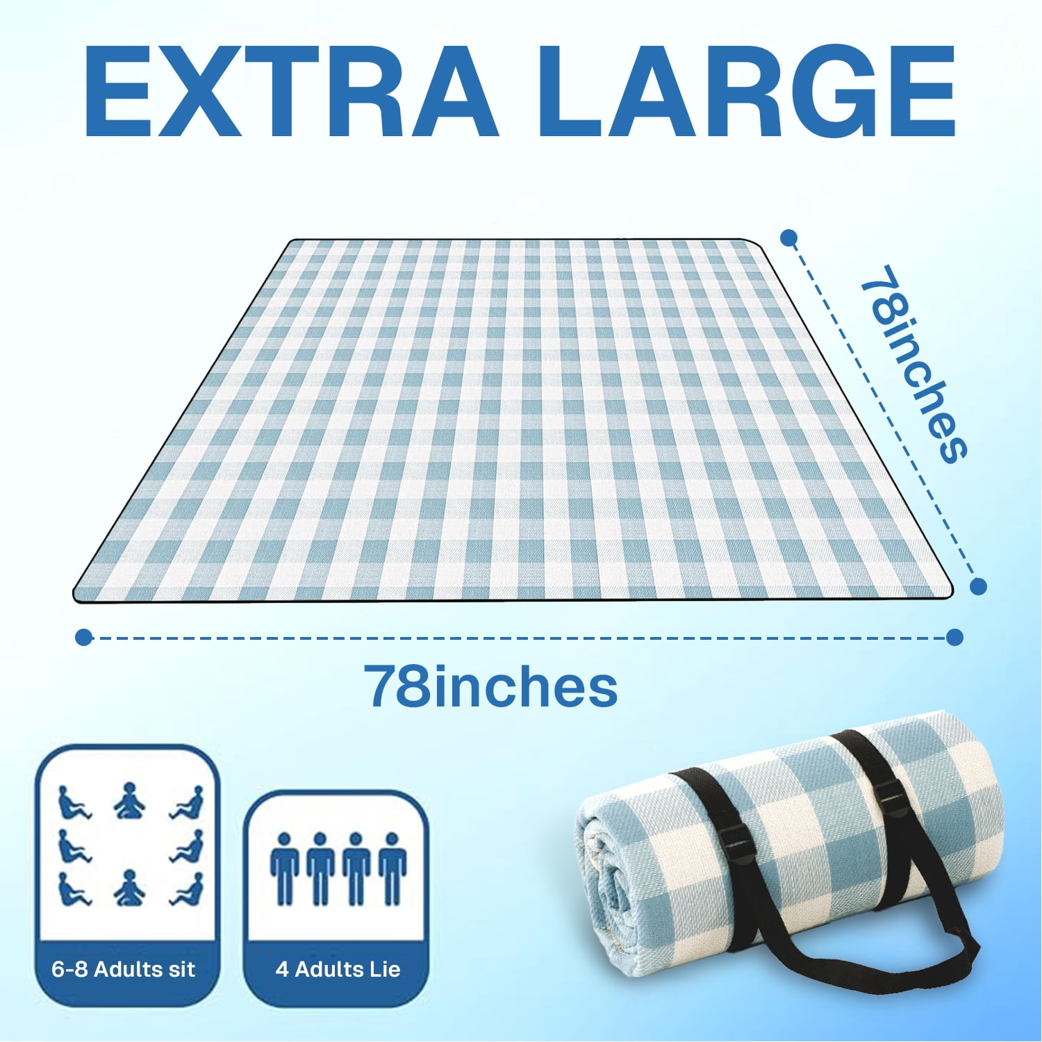78x78 Inch Extra Large Foldabl - Outdoor Camping Mats Large recensie en prijs