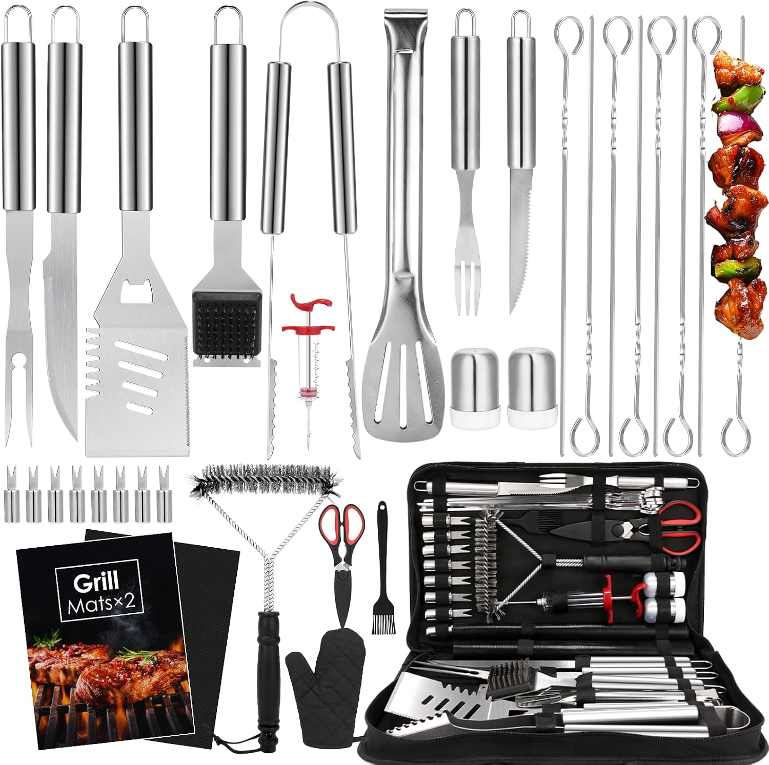 34Pcs BBQ Grilling Tools Set,  - Outdoor Camping Grill recensie en prijs