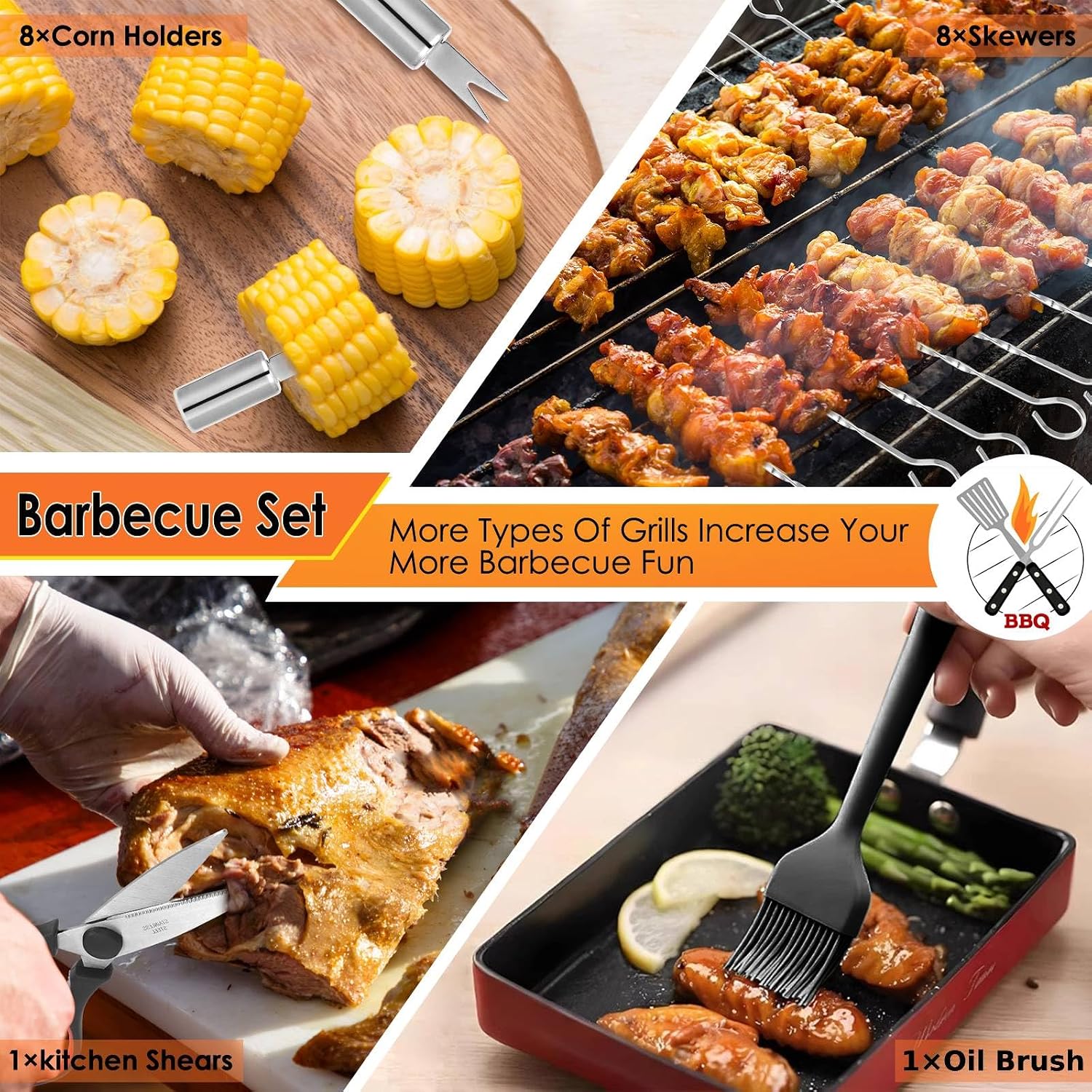 34Pcs BBQ Grilling Tools Set,  - Outdoor Camping Grill recensie en prijs