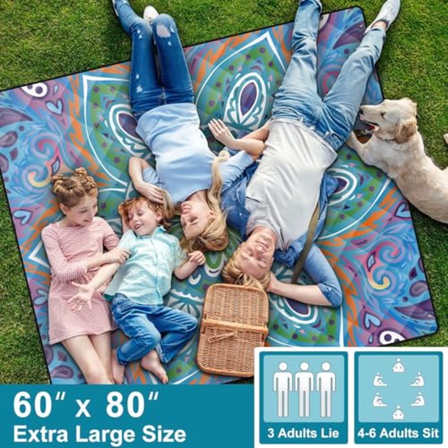 60x80 Large Boho Picnic Blanke - Outdoor Camping Mats Large recensie en prijs