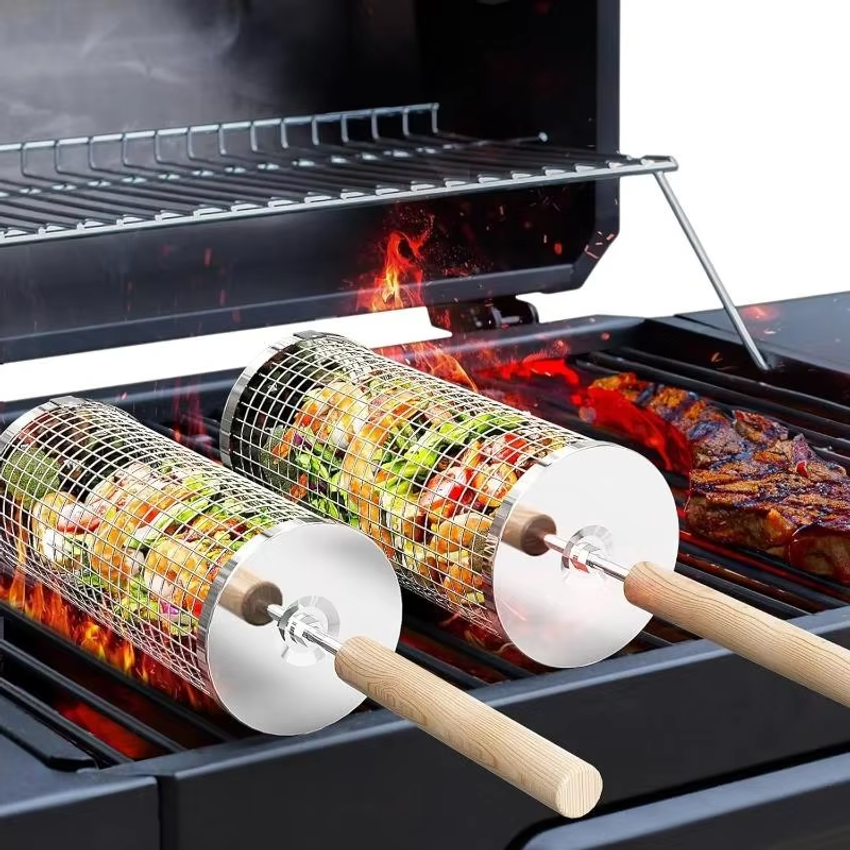 Round Barbecue Grill Basket Se - Outdoor Camping Grill recensie en prijs