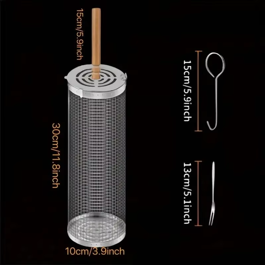 Round Barbecue Grill Basket Se - Outdoor Camping Grill recensie en prijs