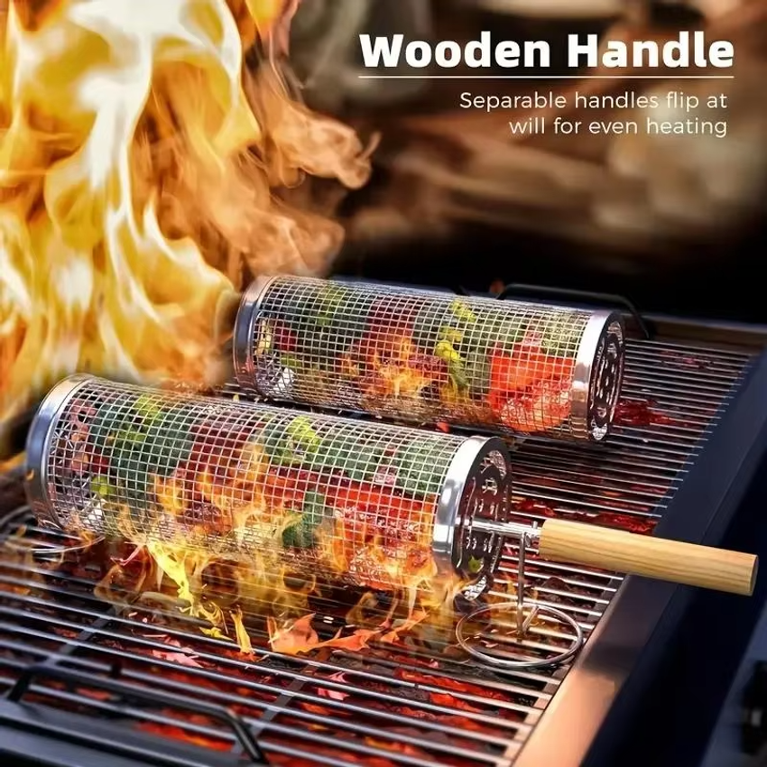 Round Barbecue Grill Basket Se - Outdoor Camping Grill recensie en prijs