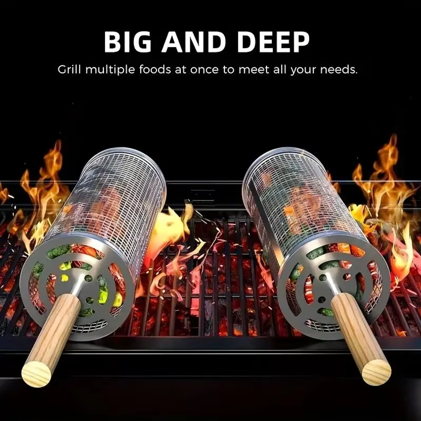 Round Barbecue Grill Basket Se - Outdoor Camping Grill recensie en prijs