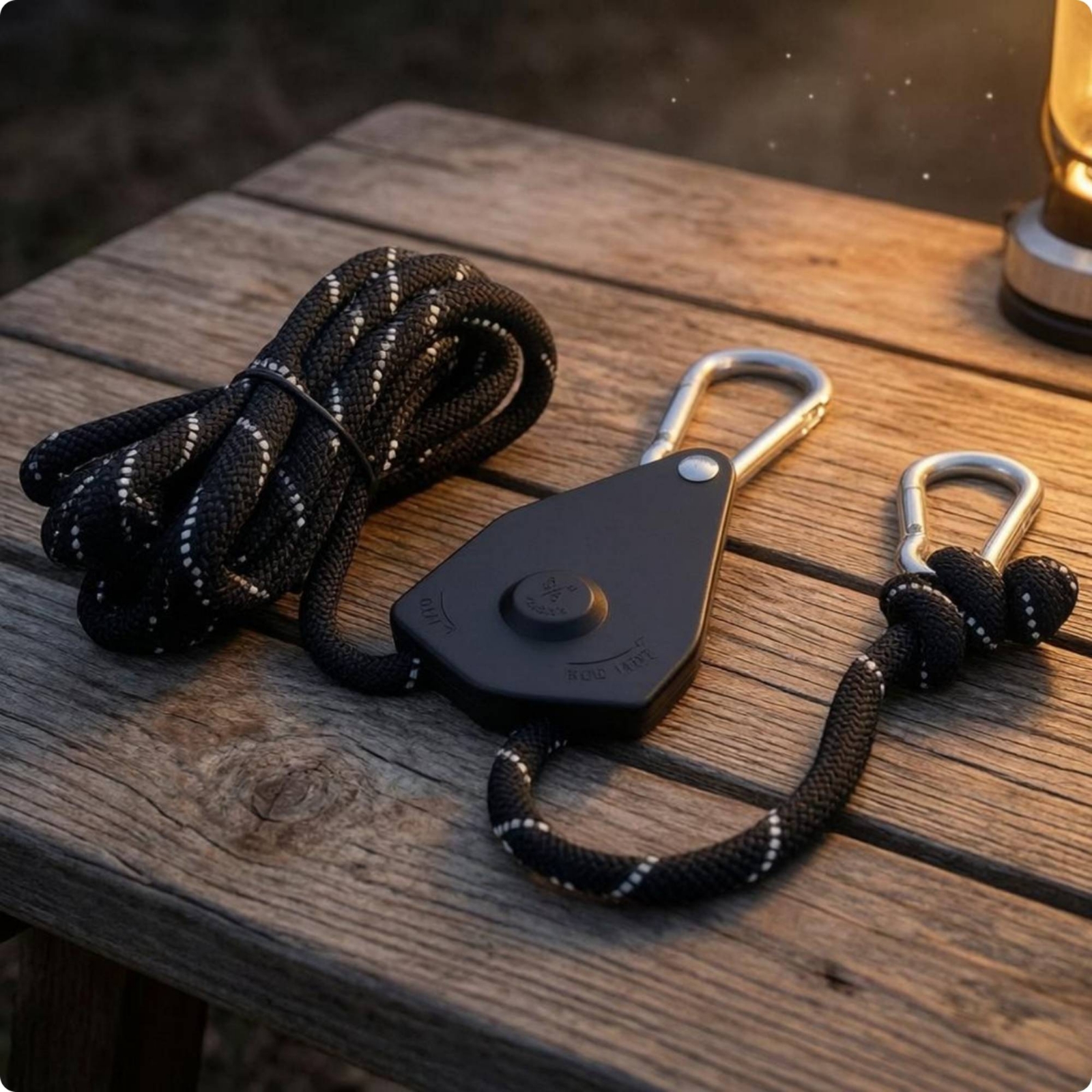 Pulley Tent Rope Carabiner Hoo - Outdoor Camping Guy recensie en prijs