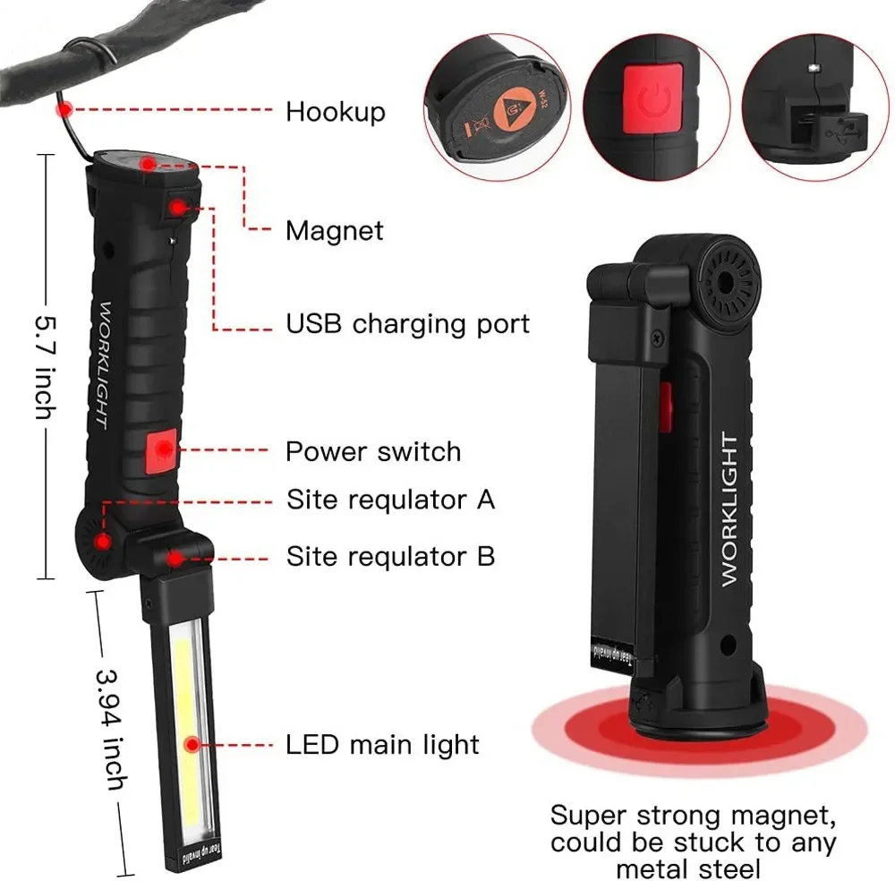 Portable COB LED Flashlight US - Outdoor Camping Adventure Lamp recensie en prijs
