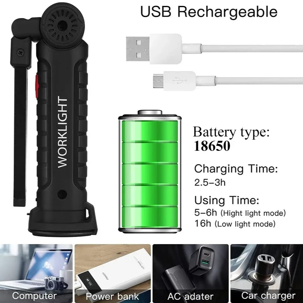 Portable COB LED Flashlight US - Outdoor Camping Adventure Lamp recensie en prijs