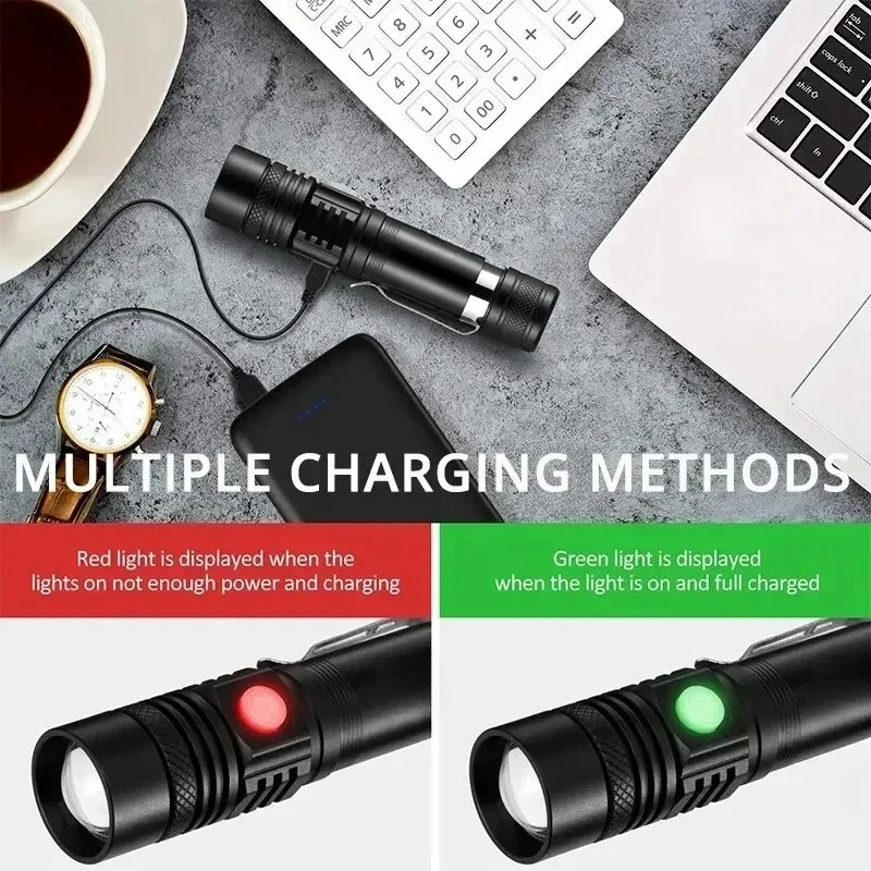 Rechargeable T6 Handheld Flash - Outdoor Camping Adventure Lamp recensie en prijs