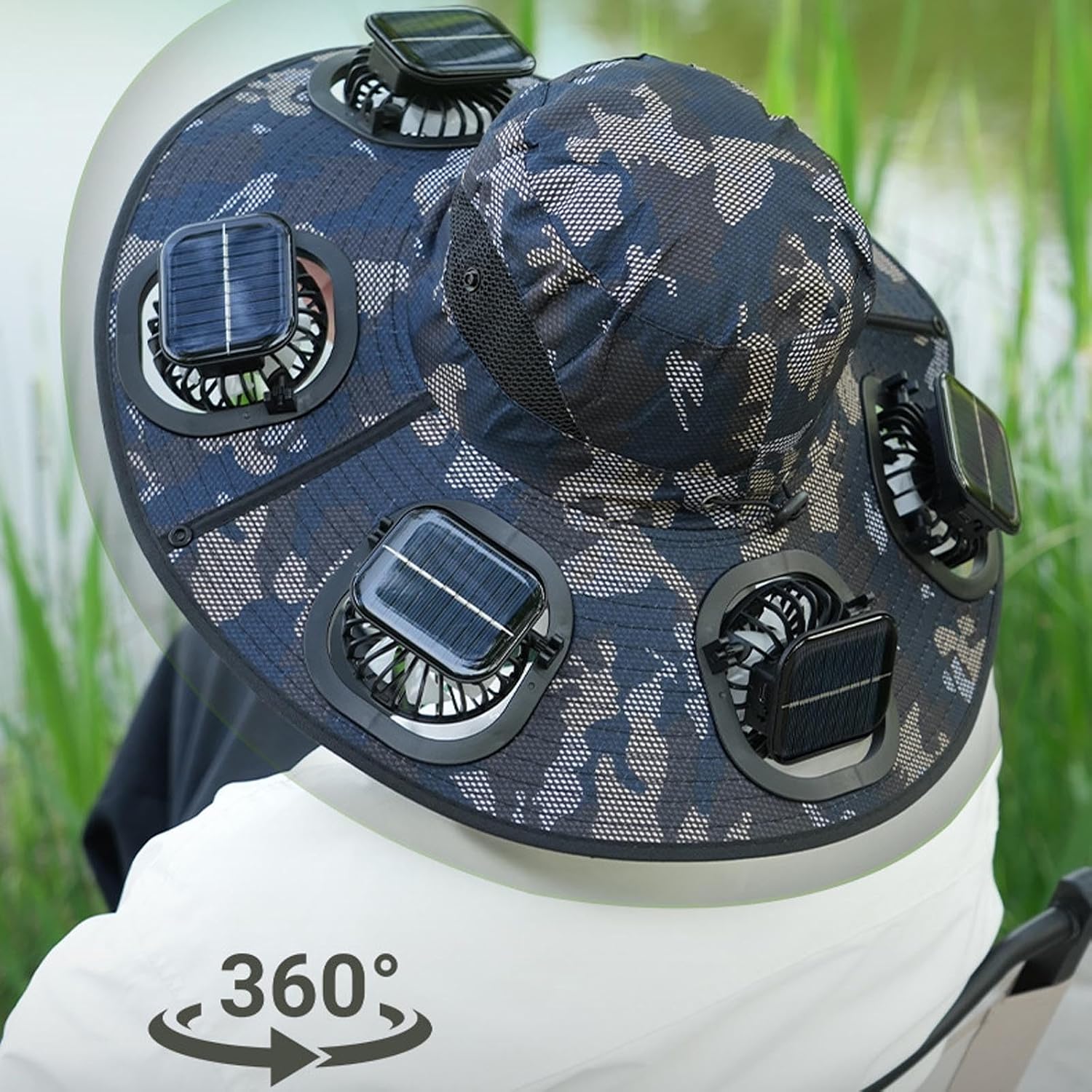 Hot 6 Fans Solar Fan Hat Breat - Outdoor Camping Fan recensie en prijs