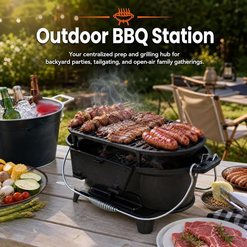 Portable Cast Iron Hibachi Gri - Japanese Outdoor Camping recensie en prijs
