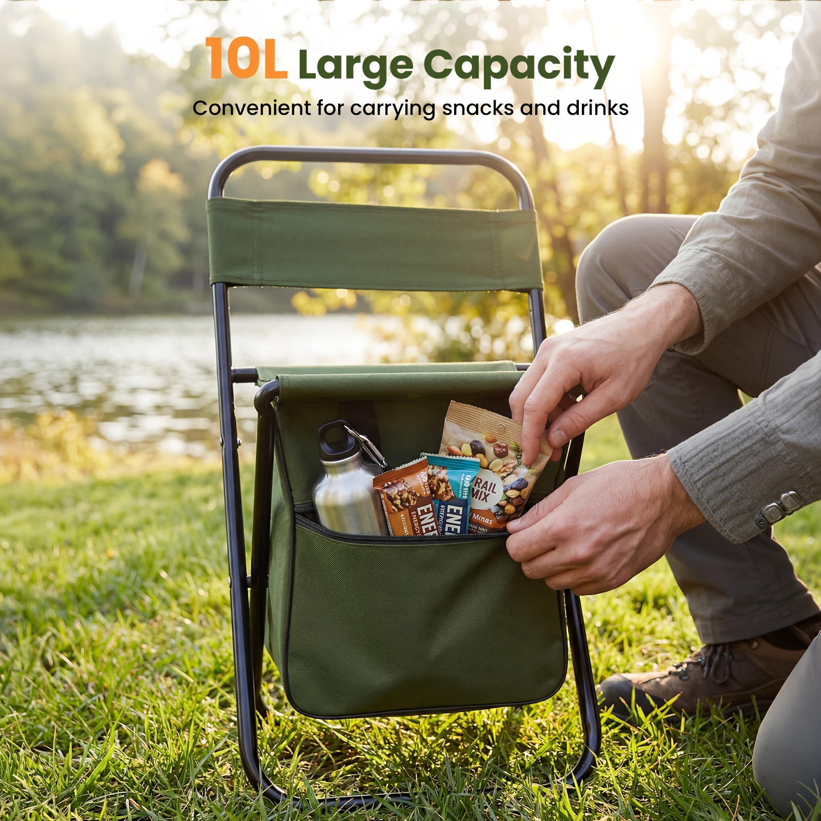 2 in 1 Camping Chair with Larg - Outdoor Camping Chairs Folding recensie en prijs