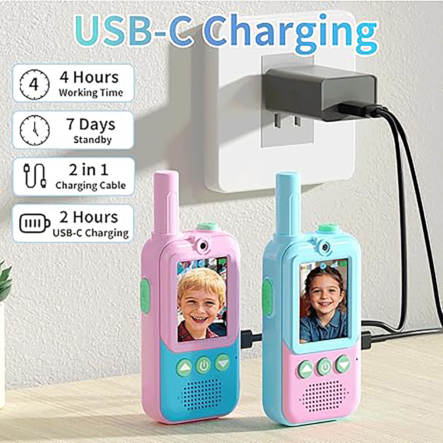 Rechargeable Kids Video Walkie - Outdoor Camping Videos recensie en prijs