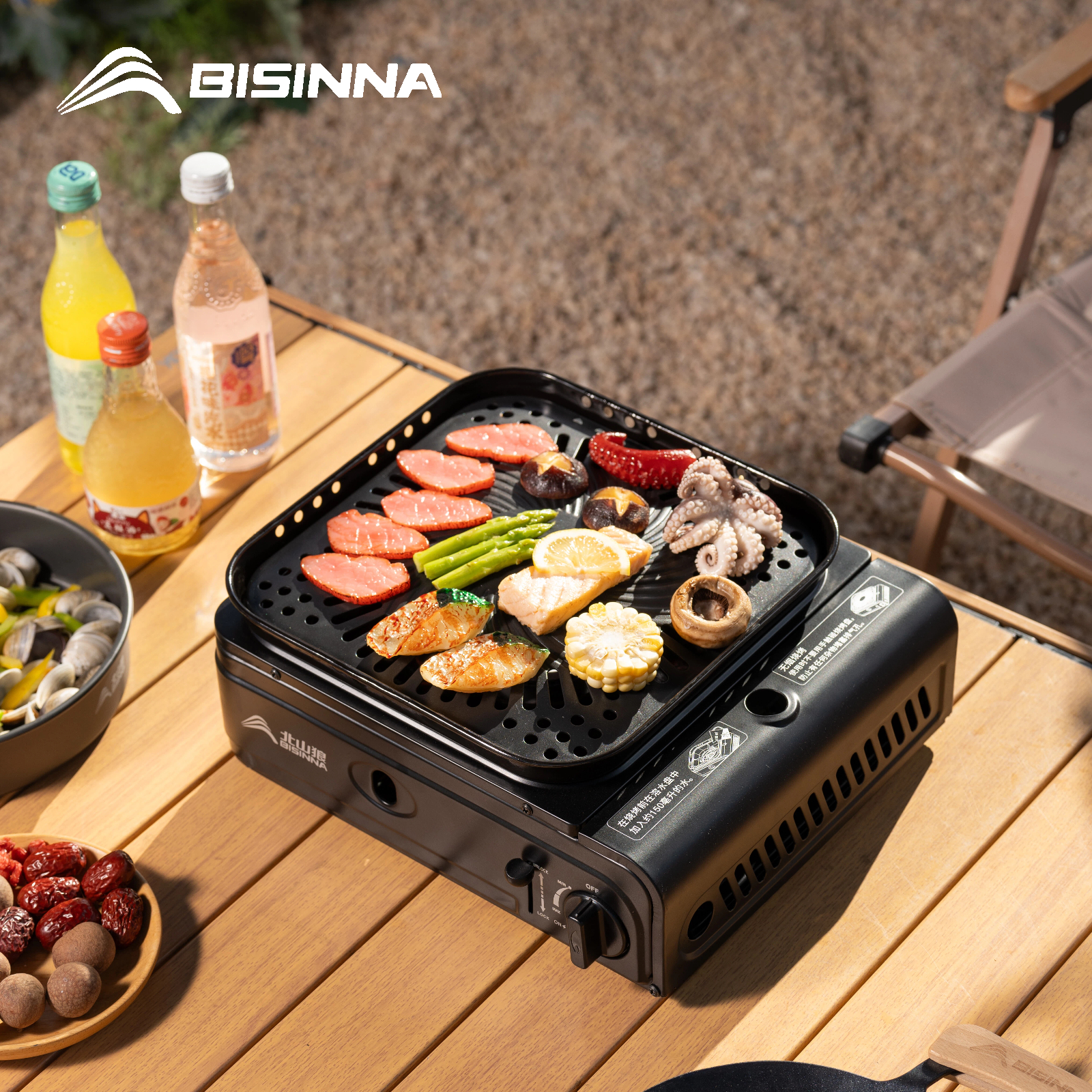 BISINNA Camping Gas Stove Port - Outdoor Camping Griddle recensie en prijs