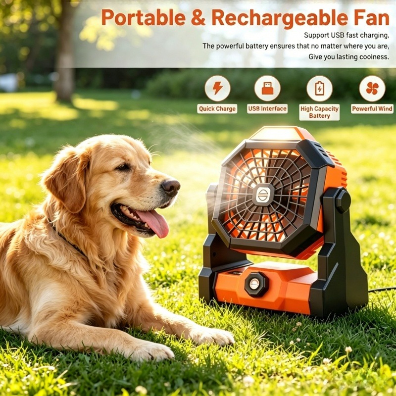 7800mAh Portable Rechargeable  - Outdoor Camping Fan recensie en prijs