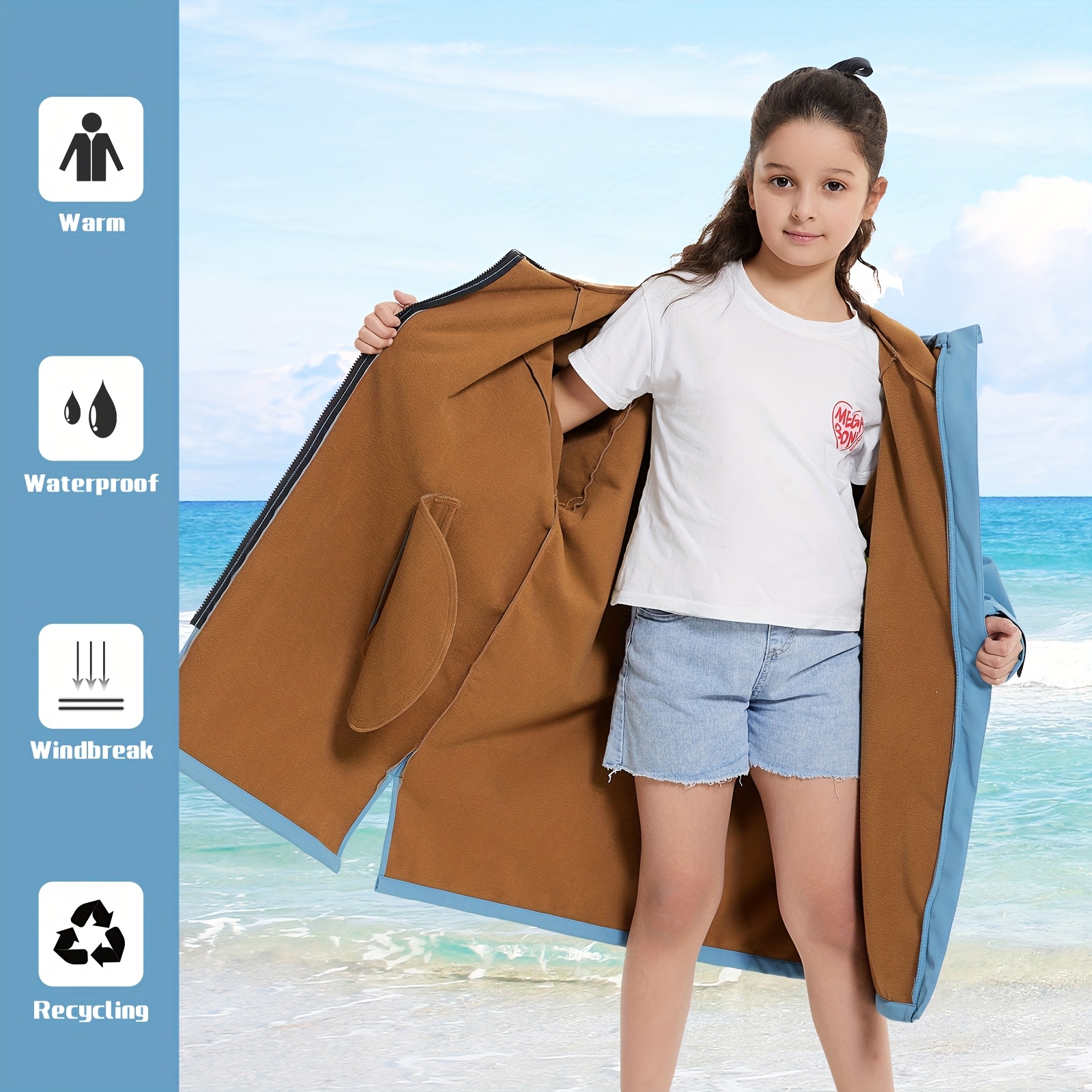 1pc Long-Sleeve Changing Robe  - Outdoor Camping Activities recensie en prijs