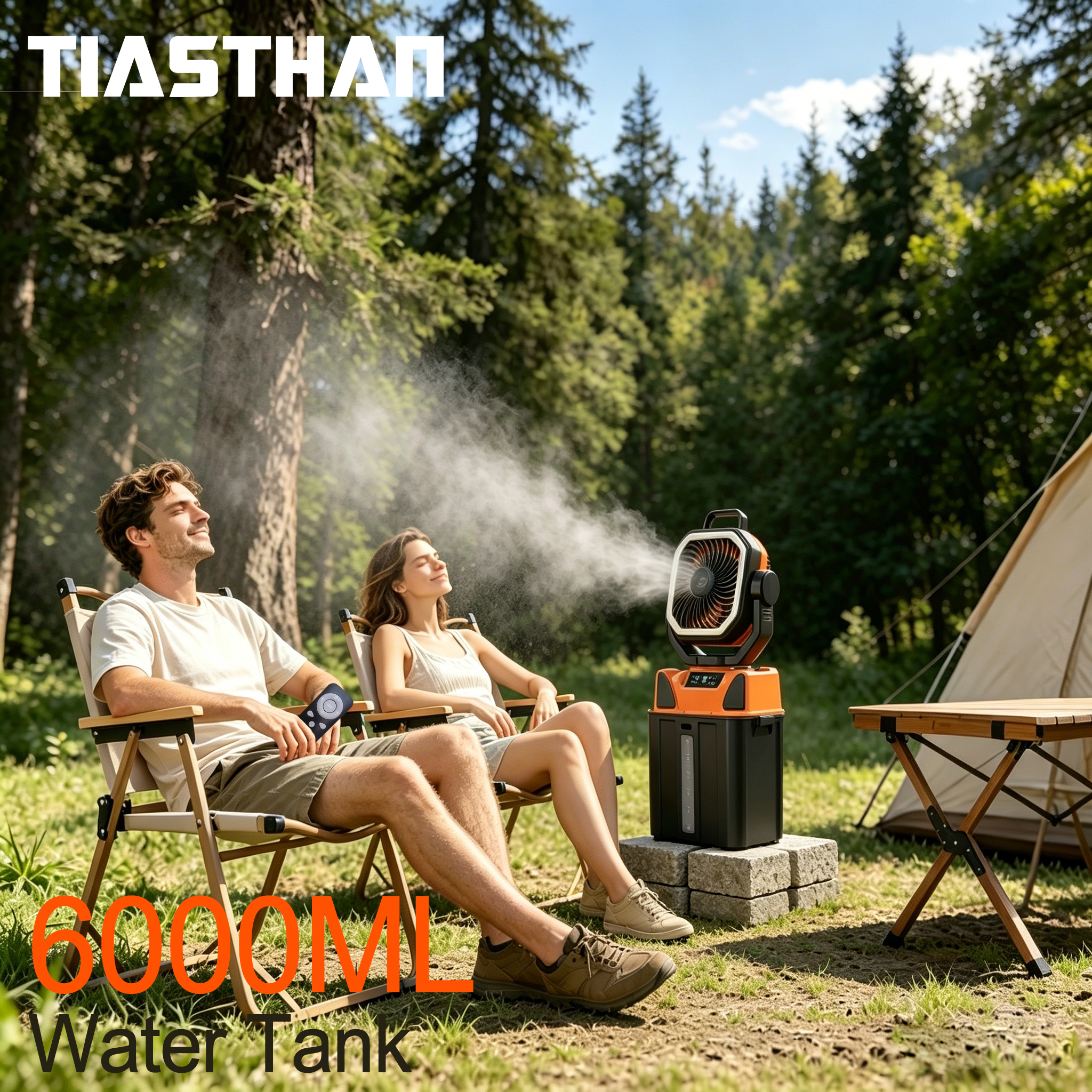 30000mAh Spray Camping Fan wit - Outdoor Camping Fan recensie en prijs
