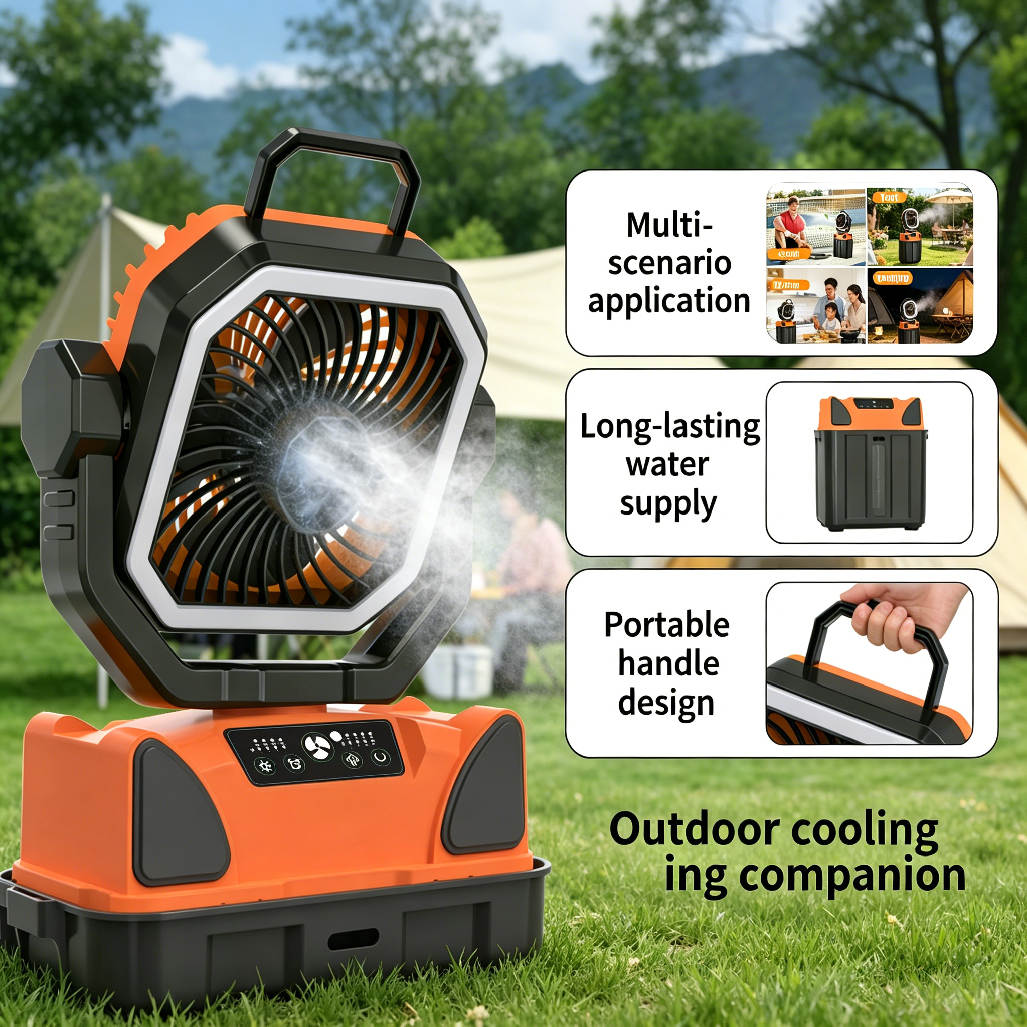 30000mAh Spray Camping Fan wit - Outdoor Camping Fan recensie en prijs