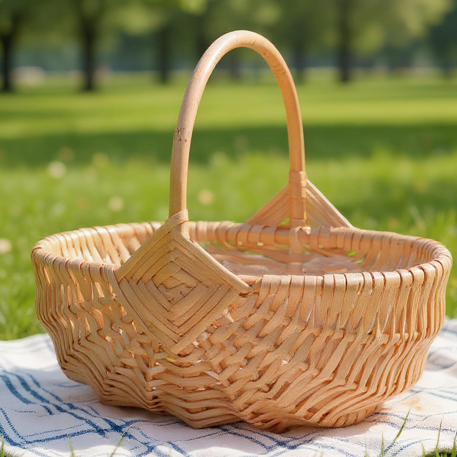 Woven Wicker Picnic Basket Wit - Outdoor Camping Activities recensie en prijs