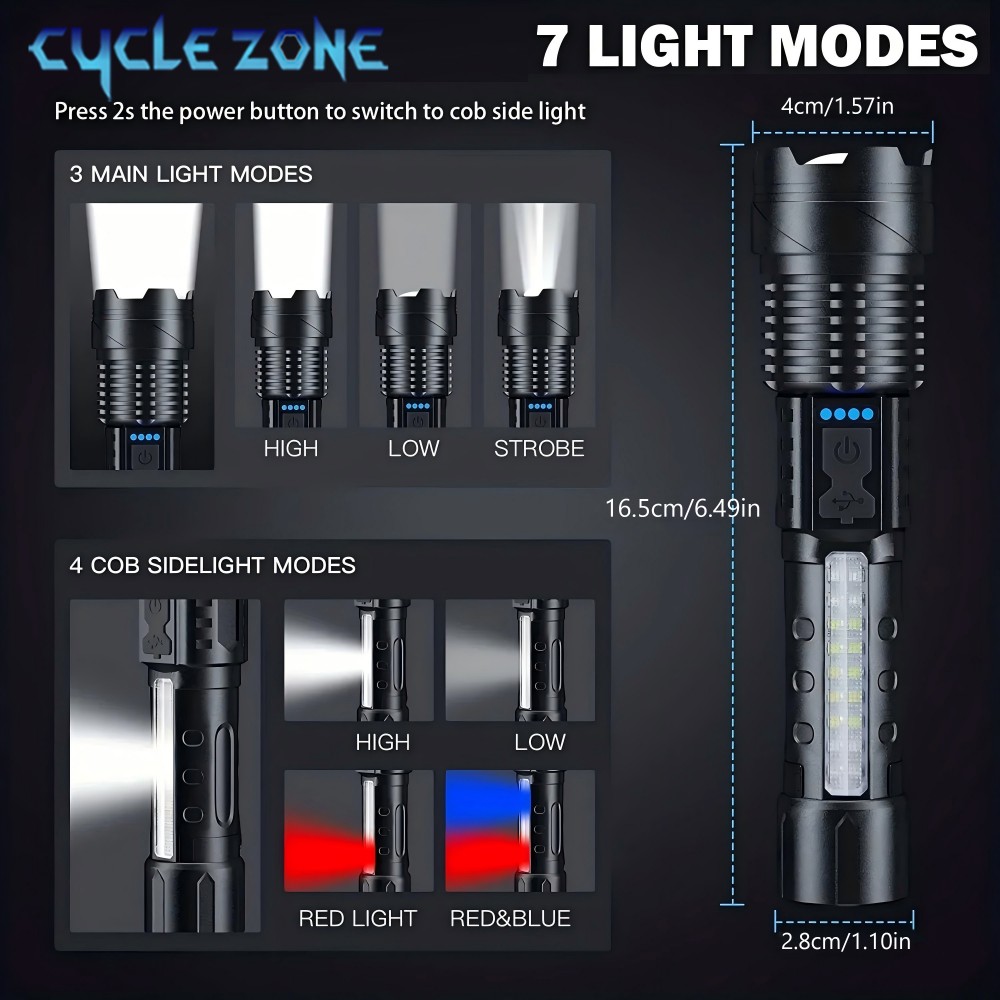 XHP50 Flashlight Zoomable Flas - Outdoor Camping Zone recensie en prijs