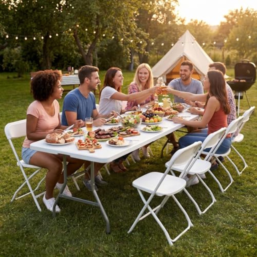 8 FT Folding Picnic Table 2 Pa - Outdoor Camping Store recensie en prijs