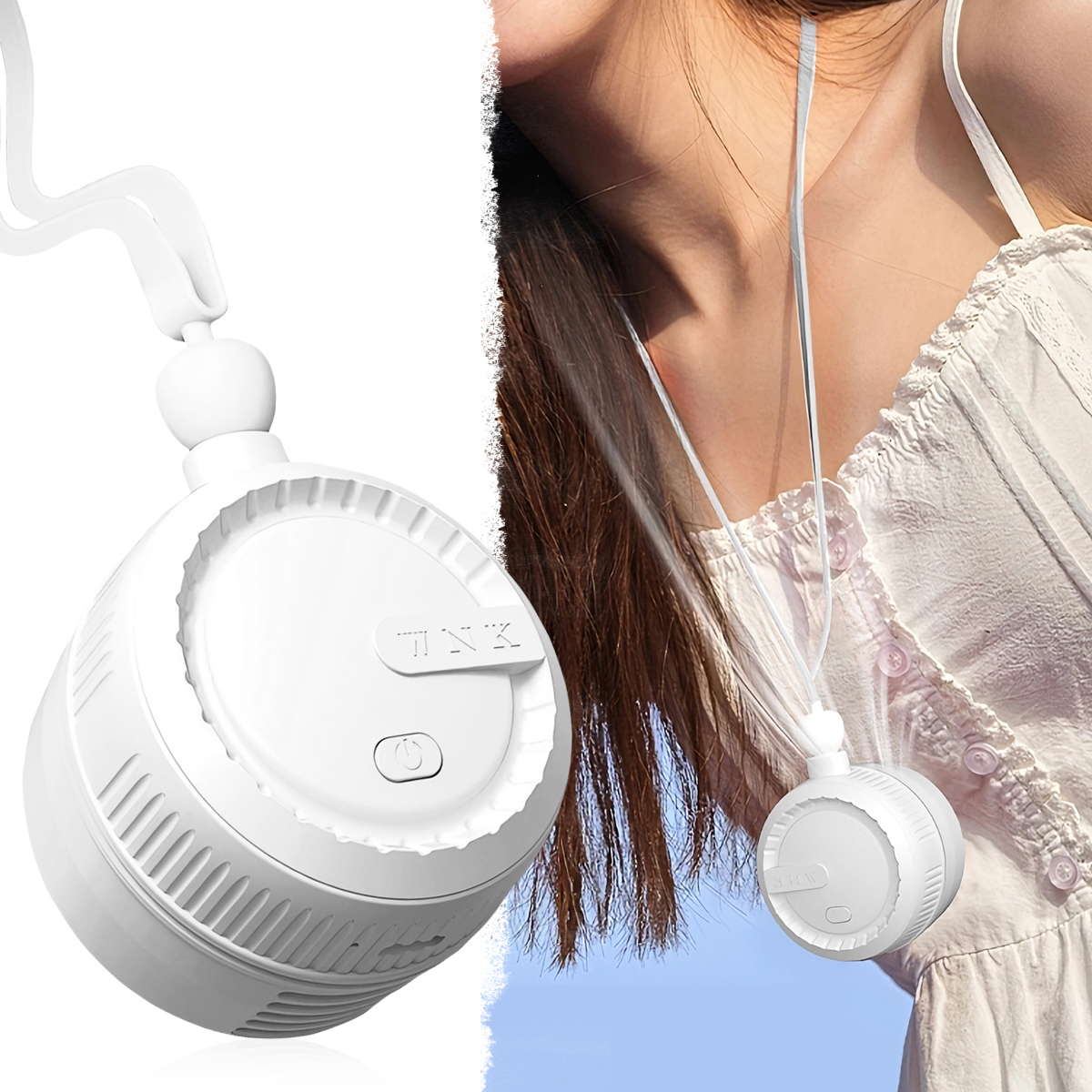 USB Rechargeable Neck Fan Blad - Outdoor Camping Fan recensie en prijs