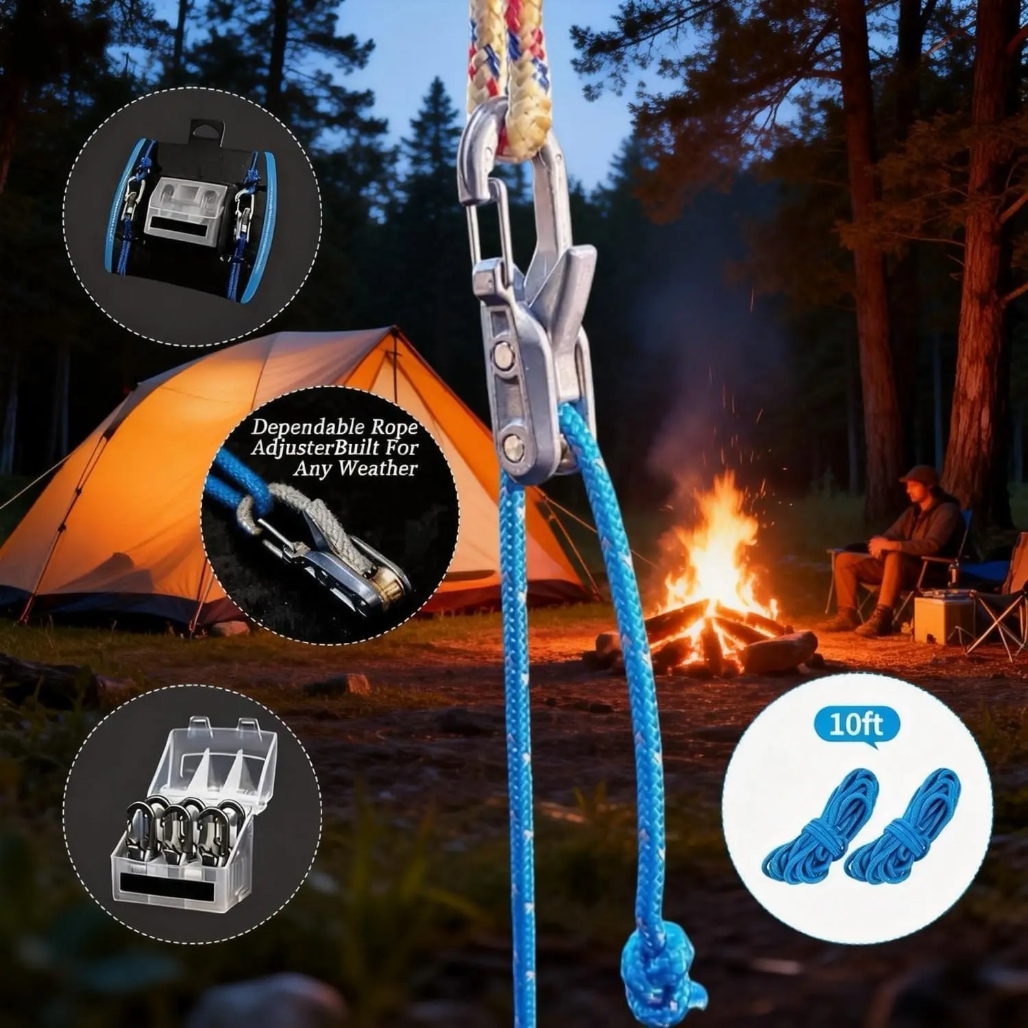 6Pcs Paracord Rope Tensioner K - Outdoor Camping Guy recensie en prijs
