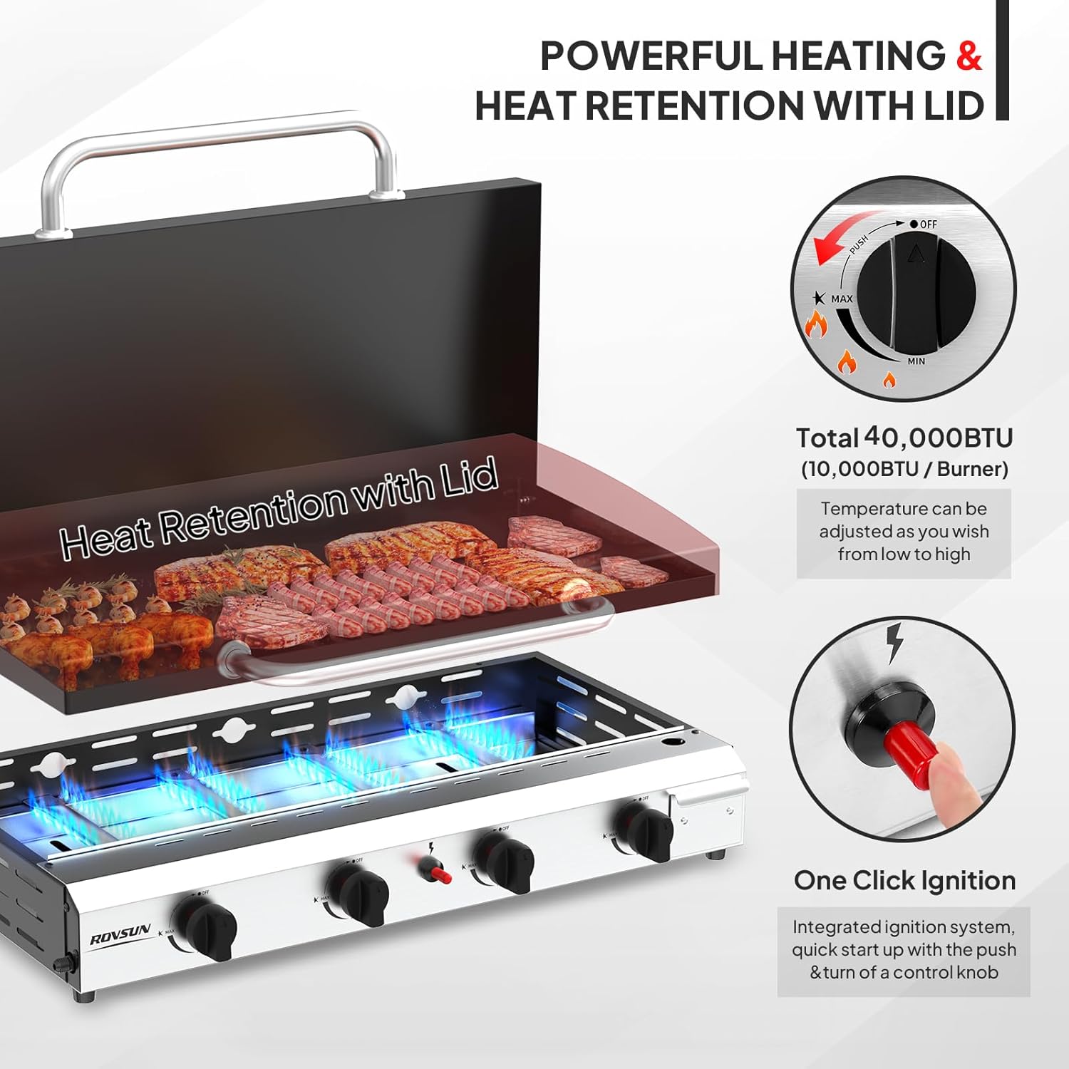Electronic Ignition 4-Burner P - Outdoor Camping Griddle recensie en prijs