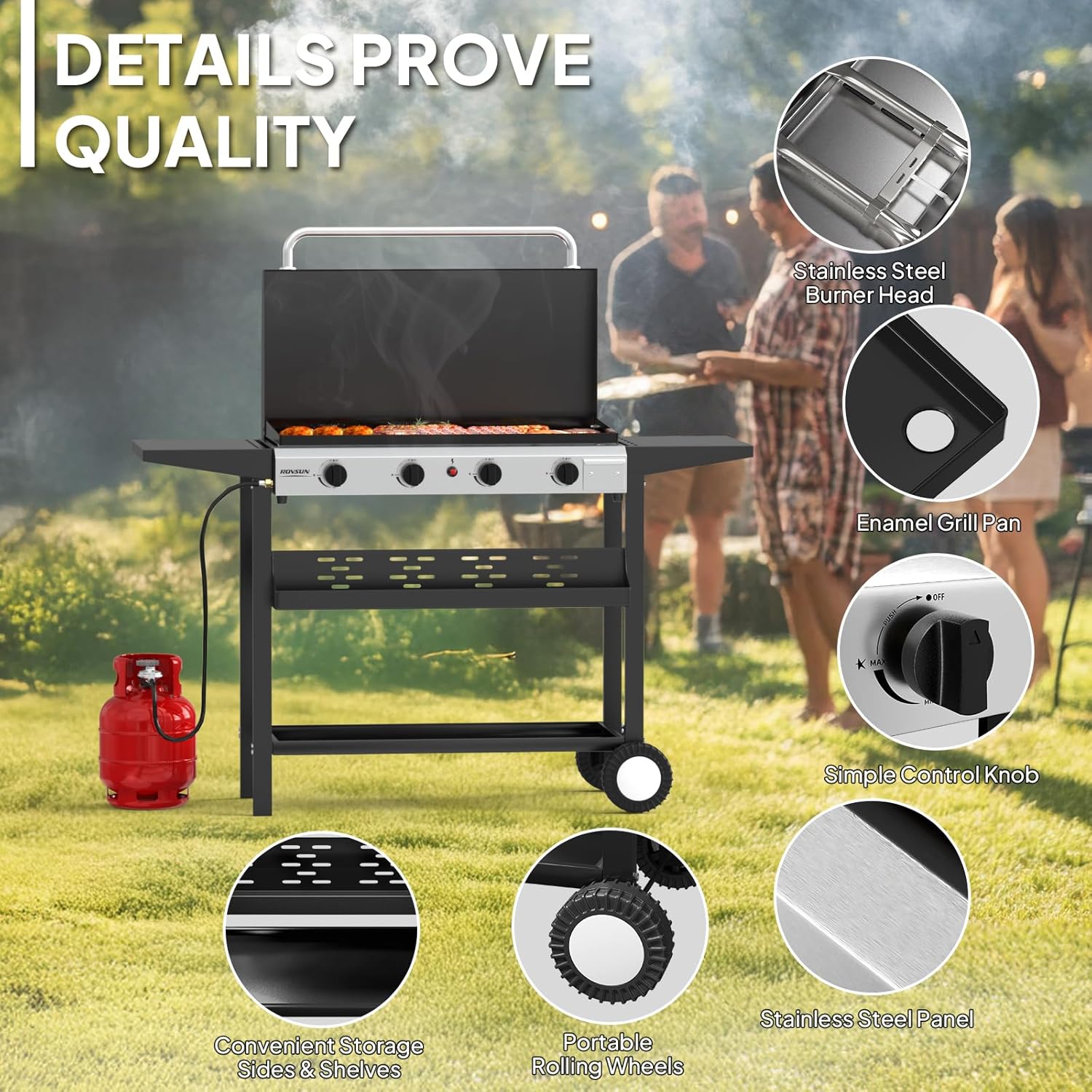 Electronic Ignition 4-Burner P - Outdoor Camping Griddle recensie en prijs