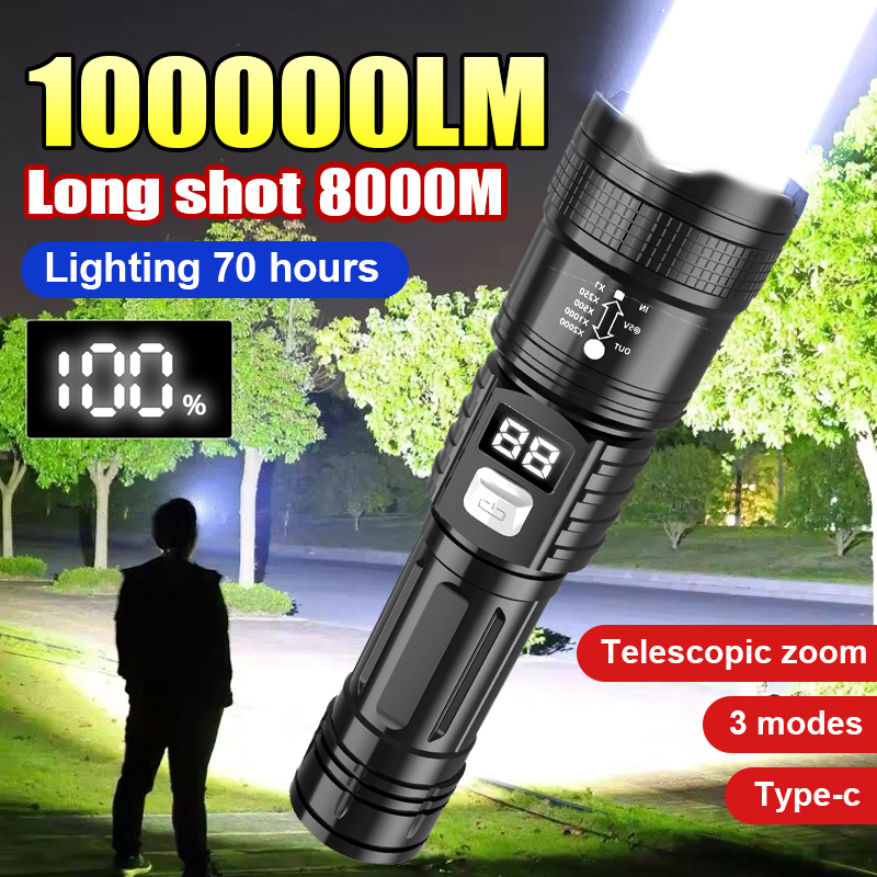 100000LM Super Bright Led Flas - Outdoor Camping Adventure Lamp recensie en prijs