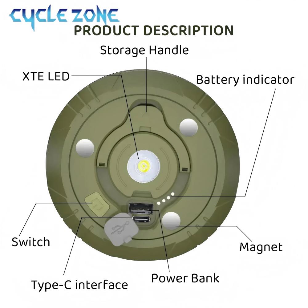 LED Camping Lamp with Reel Str - Outdoor Camping Zone recensie en prijs