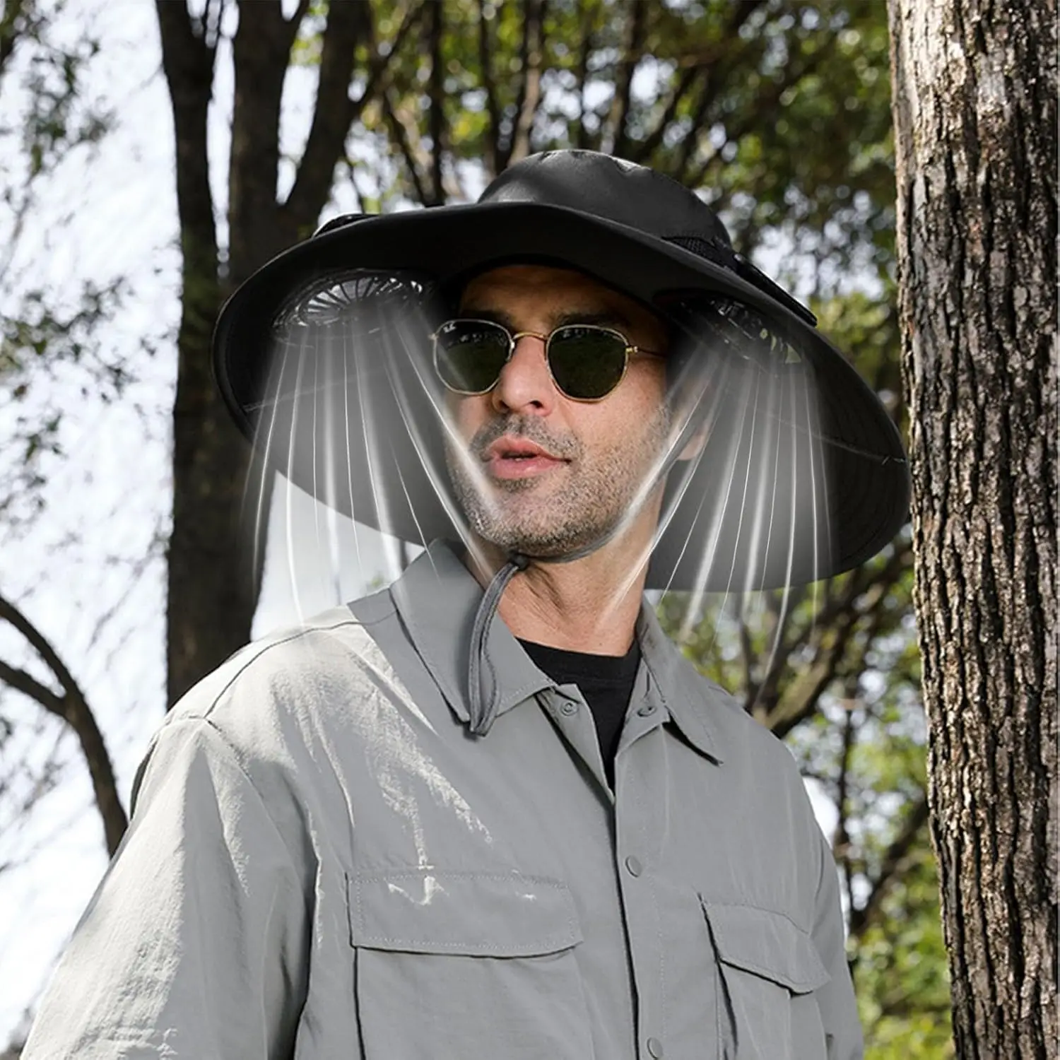 Solar Charging Umbrella Hat wi - Outdoor Camping Misting Fan recensie en prijs