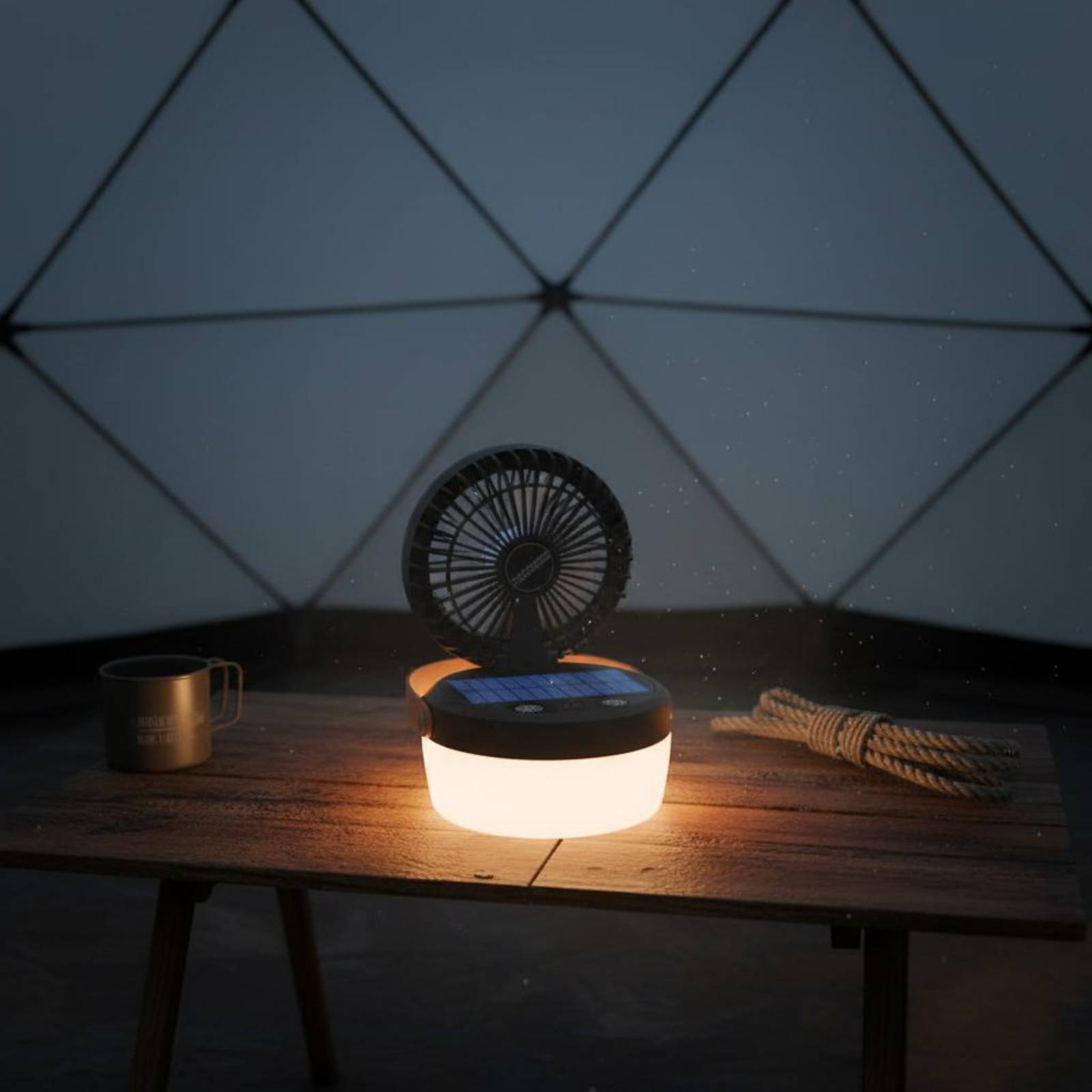 Solar Camping Fan Lantern Fold - Outdoor Camping Fan recensie en prijs