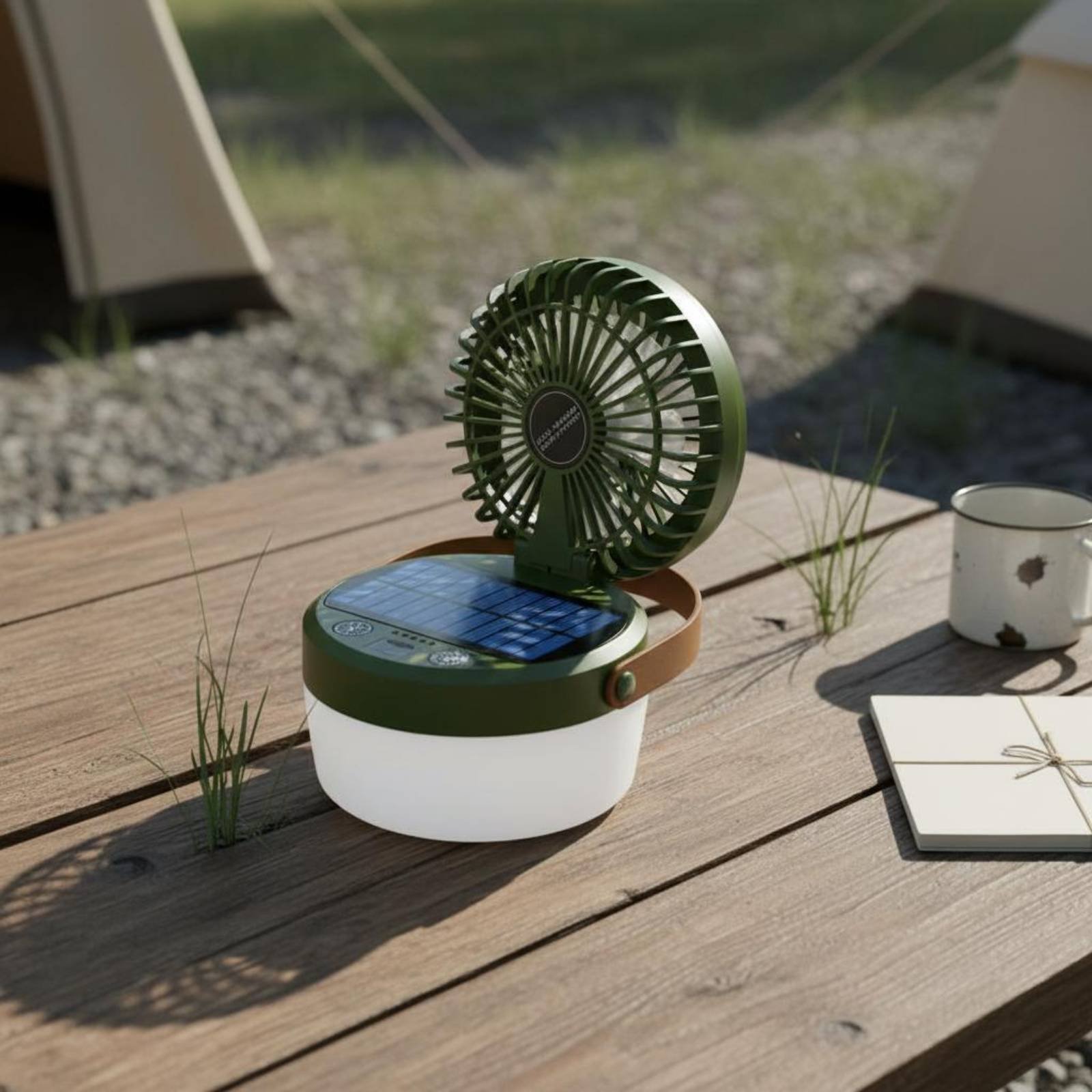 Solar Camping Fan Lantern Fold - Outdoor Camping Fan recensie en prijs