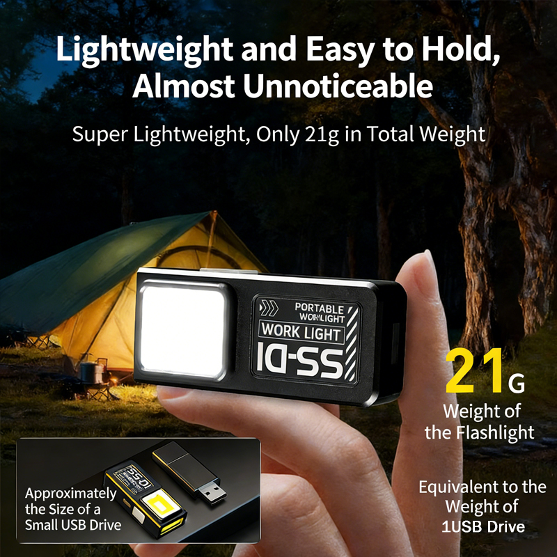 1/2PCS Mini COB LED Flashlight - Outdoor Camping Adventure Lamp recensie en prijs