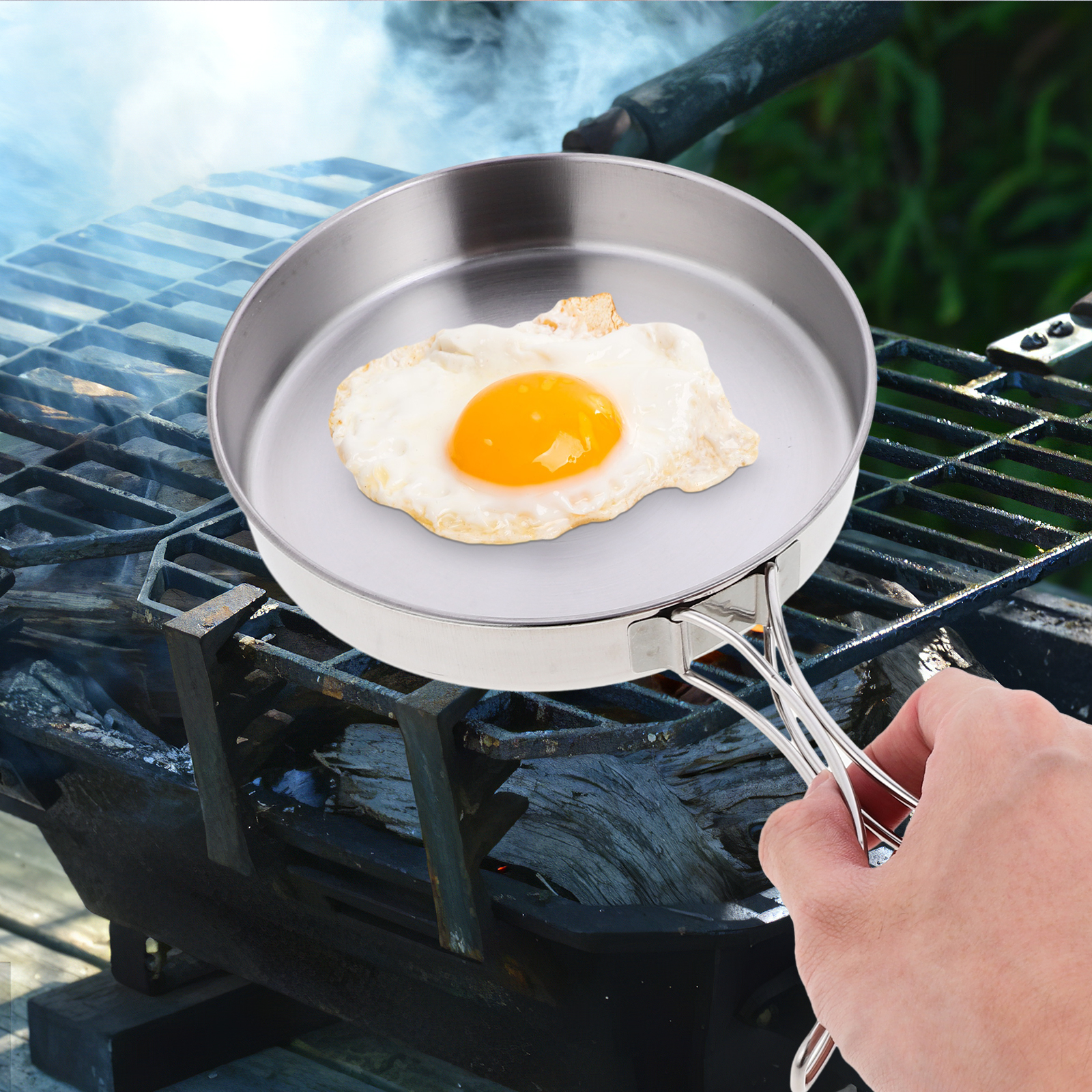 Portable Frying Pan Stainless  - Outdoor Camping Griddle recensie en prijs