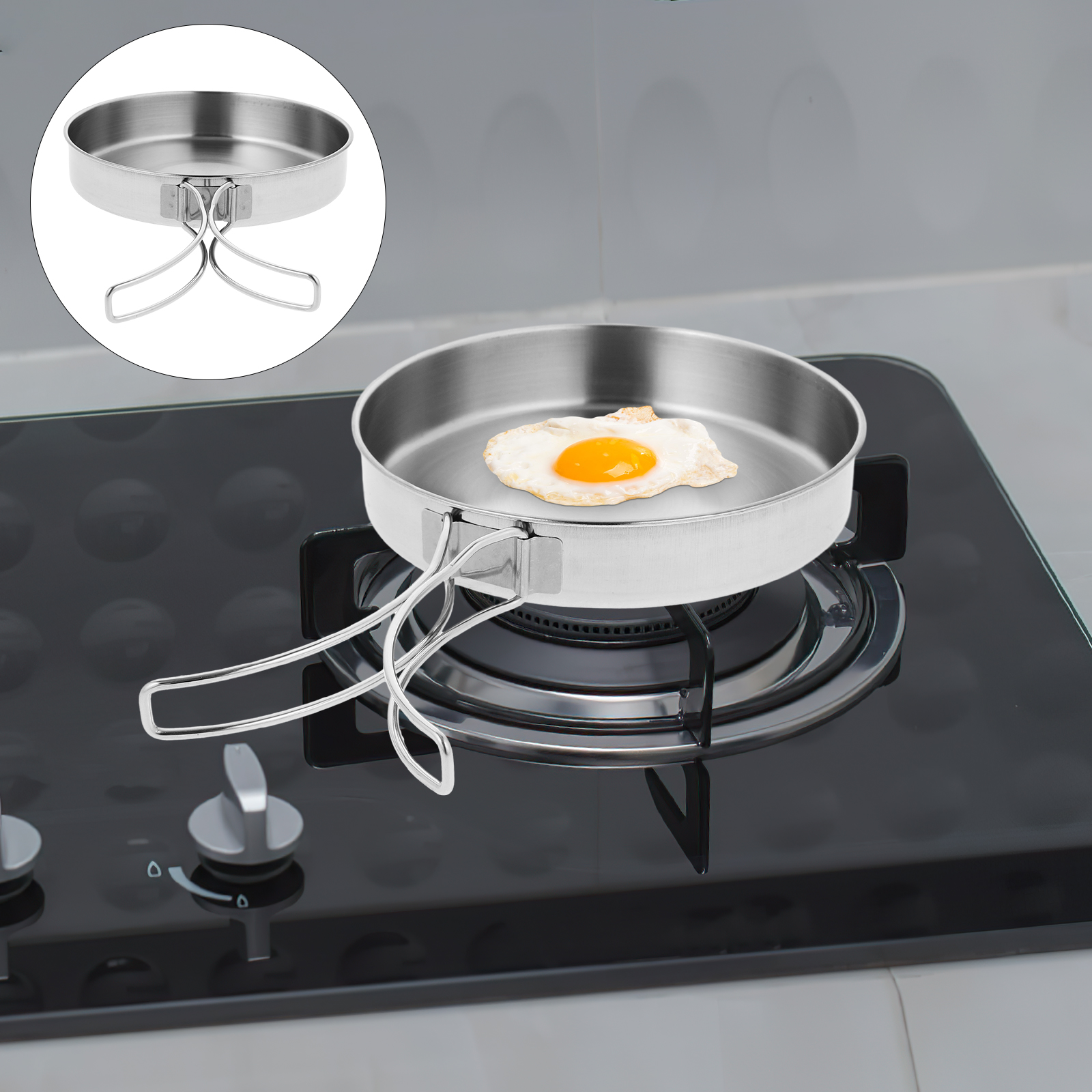 Portable Frying Pan Stainless  - Outdoor Camping Griddle recensie en prijs