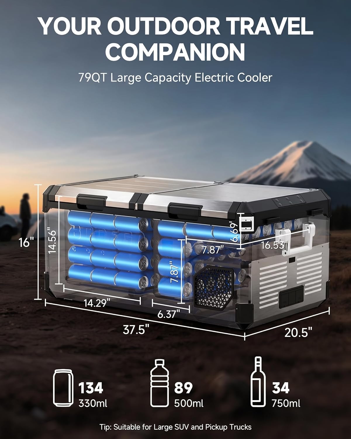 79 Quart Dual Zone Portable Ca - Outdoor Camping Zone recensie en prijs