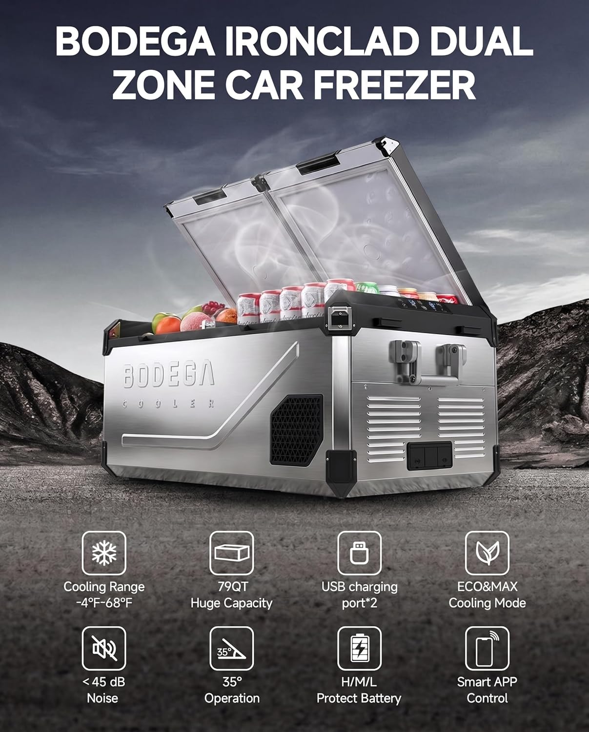 79 Quart Dual Zone Portable Ca - Outdoor Camping Zone recensie en prijs