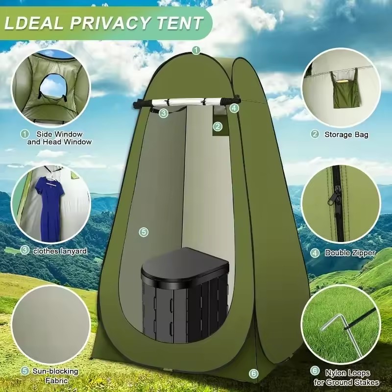 ‌Portable Pop-Up Toilet Tent P - Outdoor Camping Toilet Tent recensie en prijs