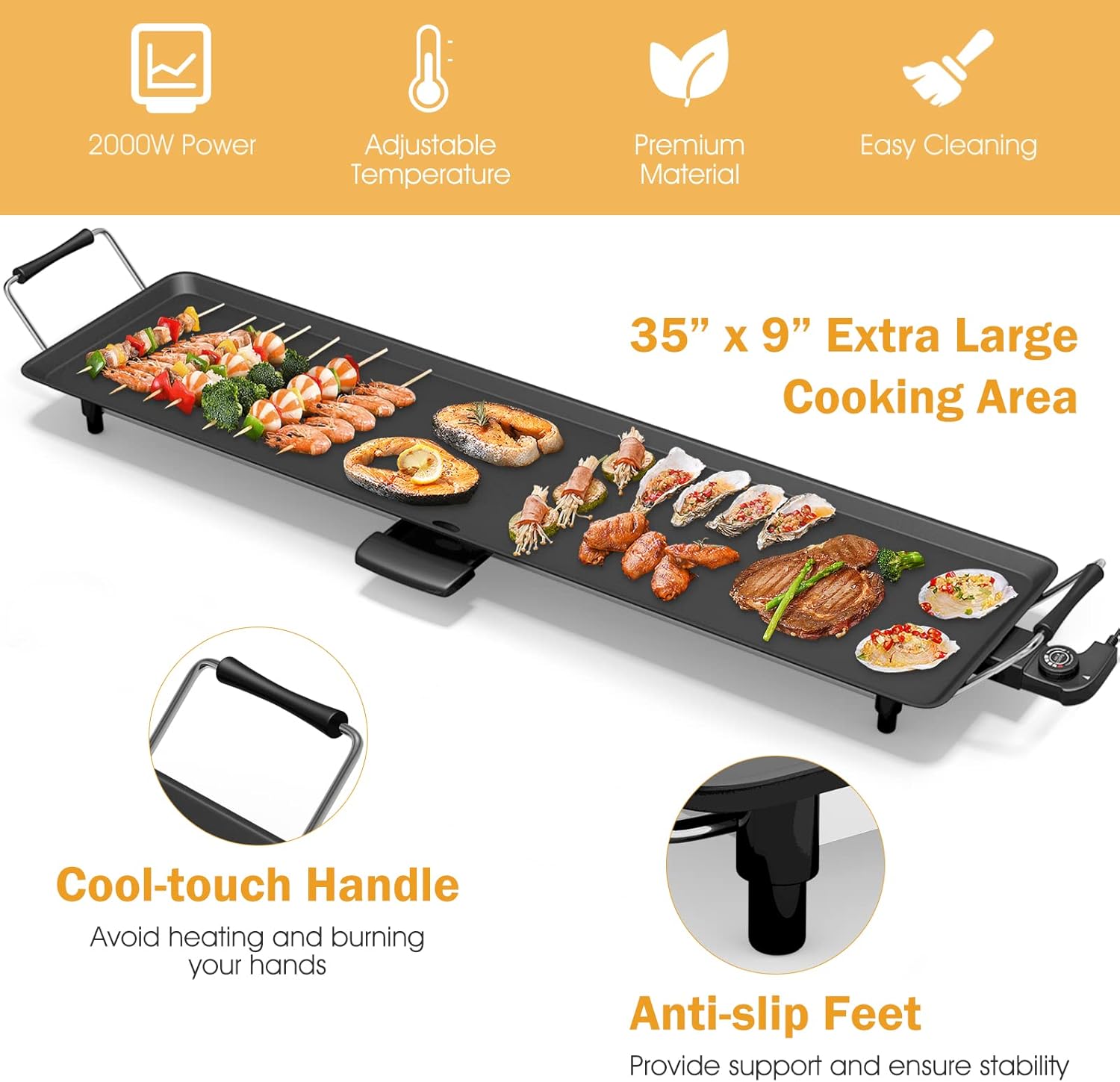 Electric Griddle 35 Inch - 200 - Outdoor Camping Griddle recensie en prijs