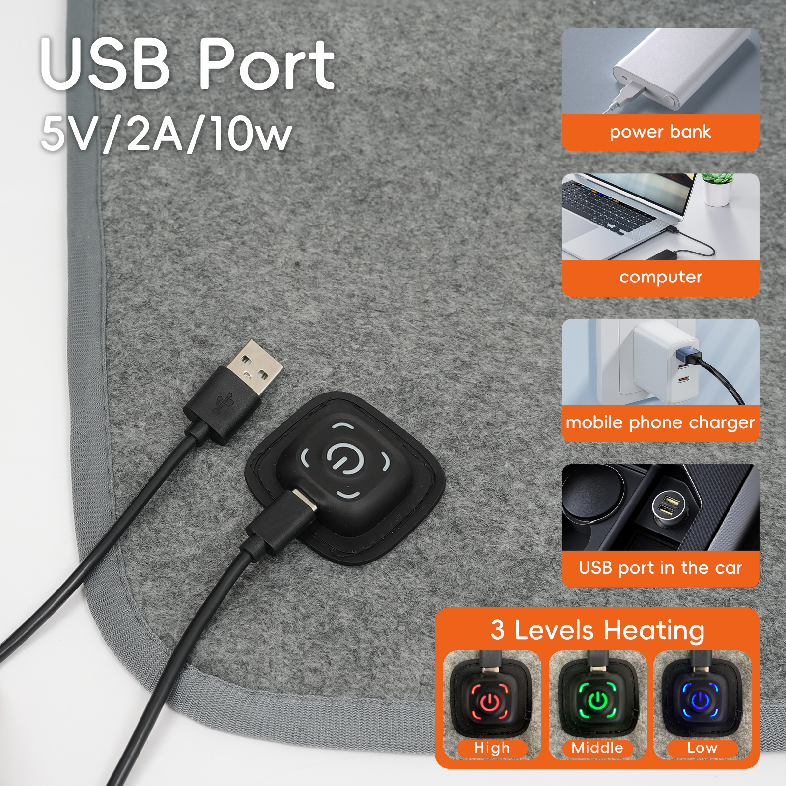 1PC USB MiElectric Heating Pad - Outdoor Camping Zone recensie en prijs