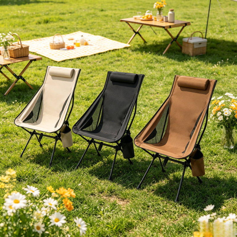 3 Colors Foldable High Back Ca - Outdoor Camping Table And Chairs recensie en prijs