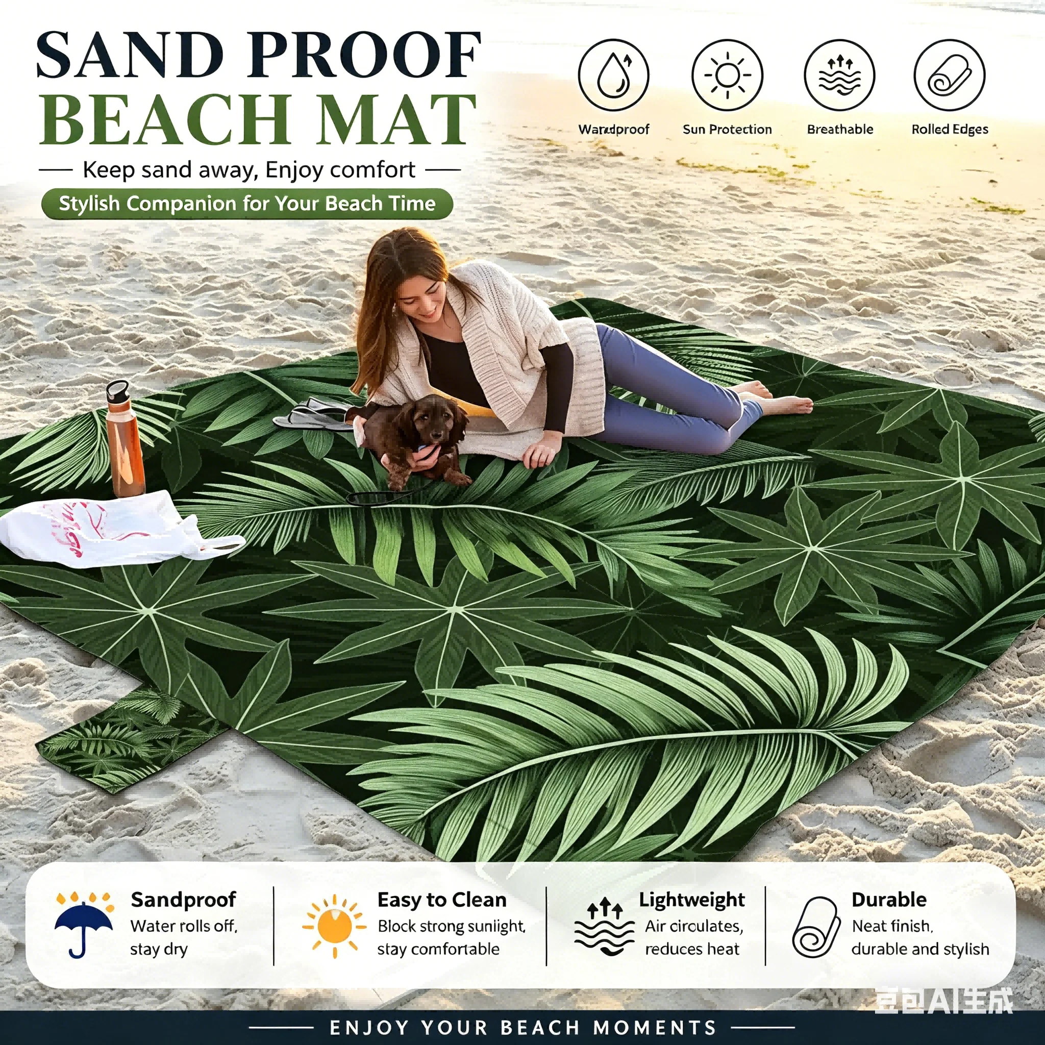 200x240 Beach Mat Sandproof Wa - Outdoor Camping Mats Large recensie en prijs